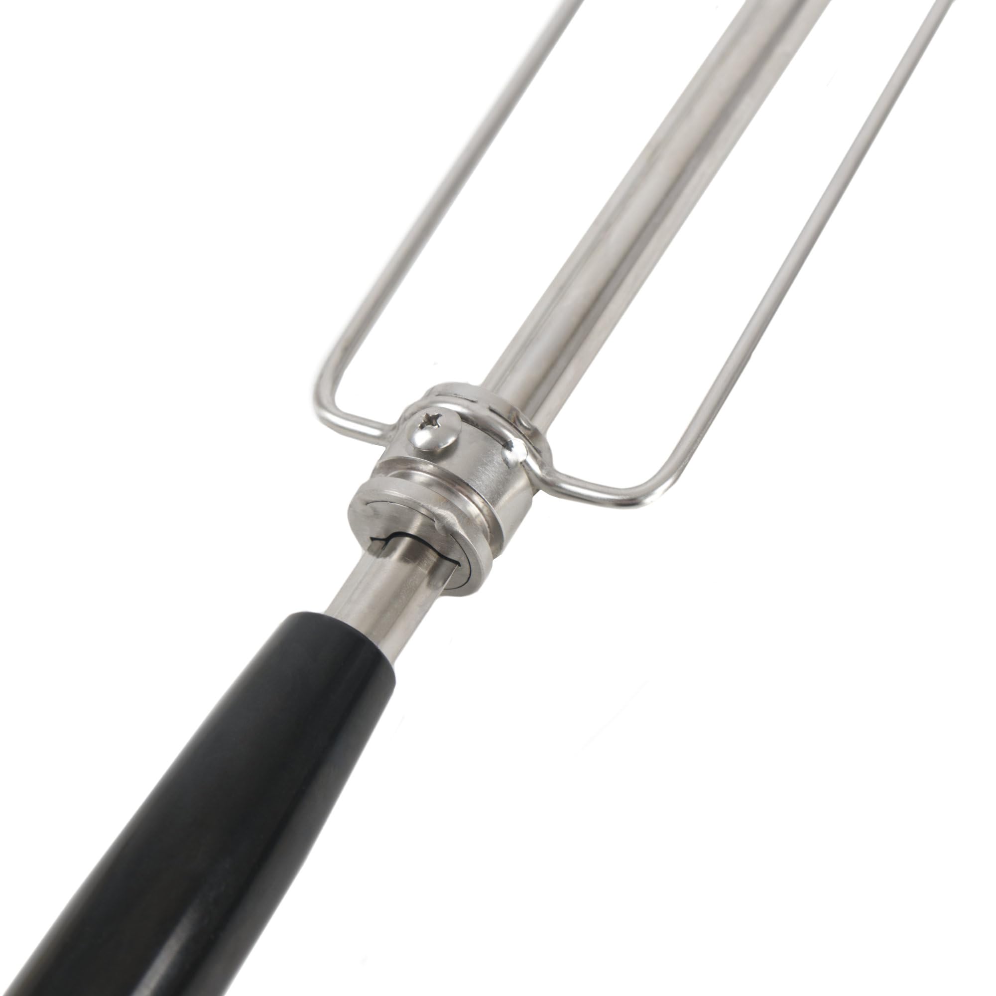 BBQ-Toro Girarrosto elettrico in acciaio inox, con 6 spiedini e motore, misura regolabile (larghezza x profondità) 70 x 26-40 cm, con spina di alimentazione e USB, per barbecue Mangal