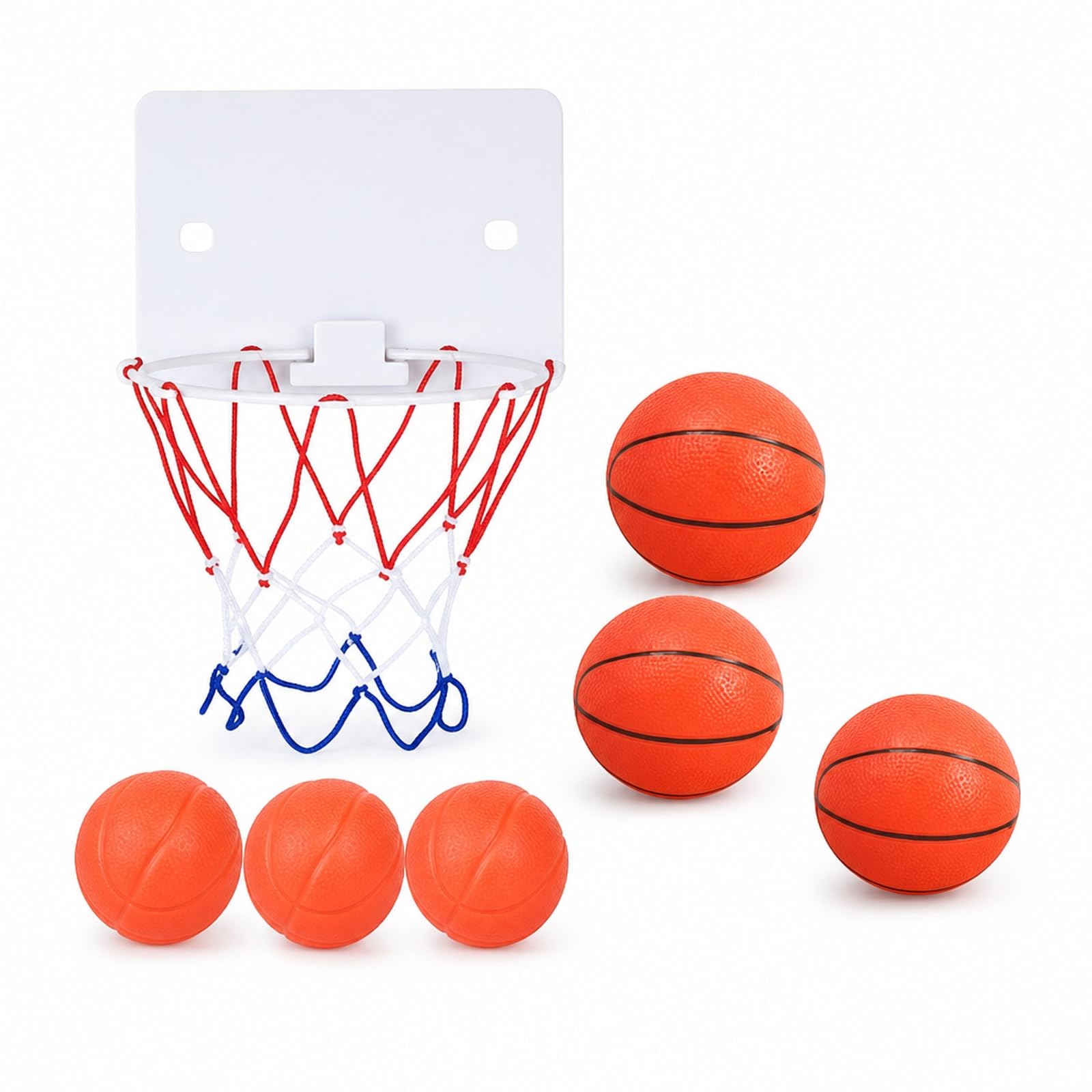 Mini Basketball Hoop Set, Space-Saving Wall Entertainment, Compact Mini Basketball Games, Includes Six Mini Basketballs and One Mini Basketball Hoop