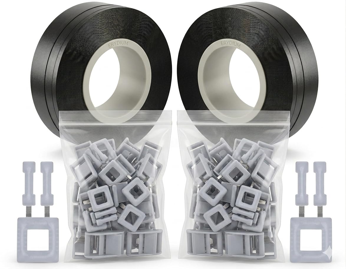 Kit Profesional de Flejado Industrial Erydium: 2 Bobinas de Fleje de Alta Resistencia + Pack de 400 Hebillas” (1)