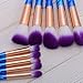 Unicorn Makeup Brushes Set, 10Pcs Foundation Brush Eyeshadow Brushes Powder Concealer Contour Face Lips Eyes Brushes Set Gradient Color Spiral Handle