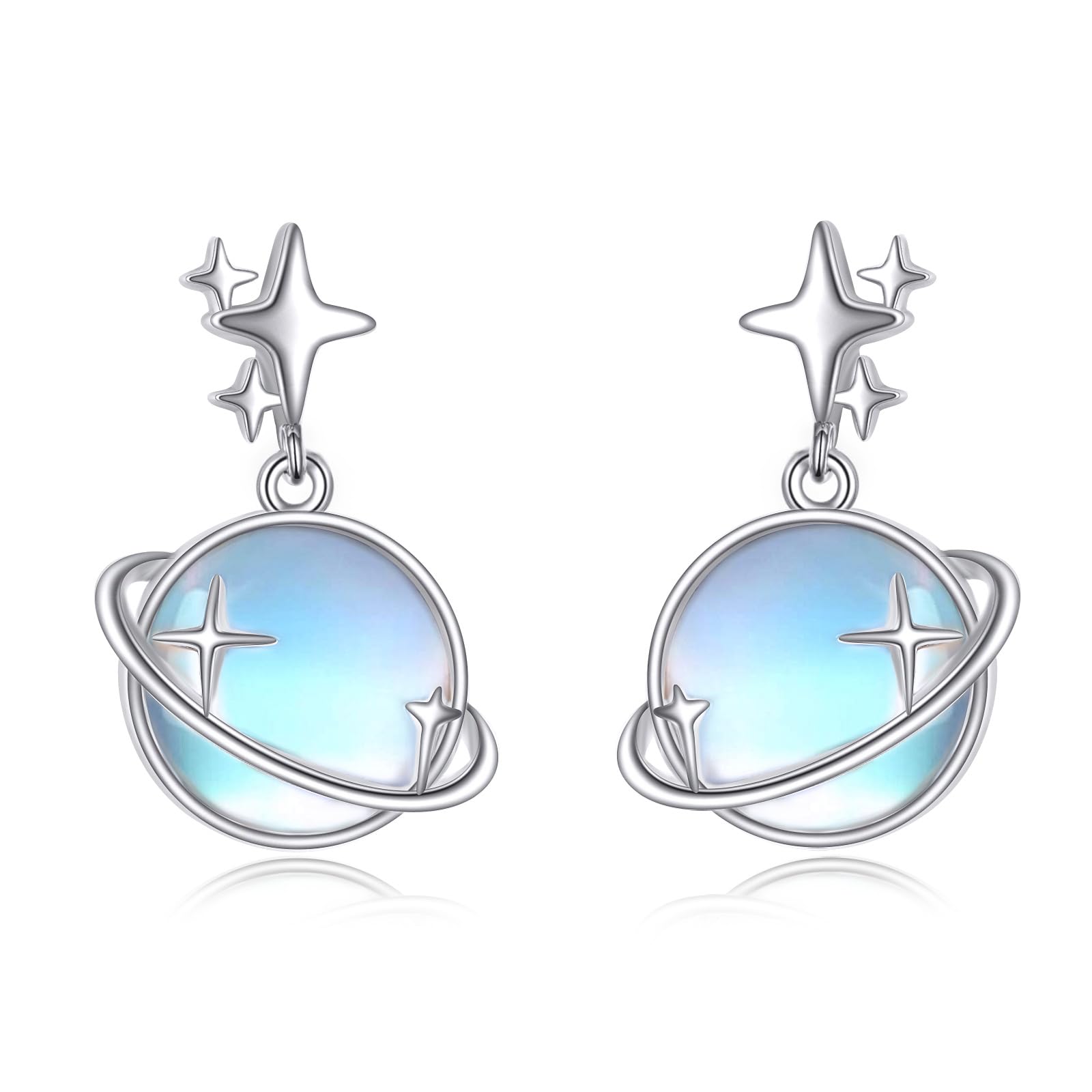 Sole Luna Stella Orecchini d'argento Sterling Dangle Goccia Gioielli Regali per le donne Ragazze