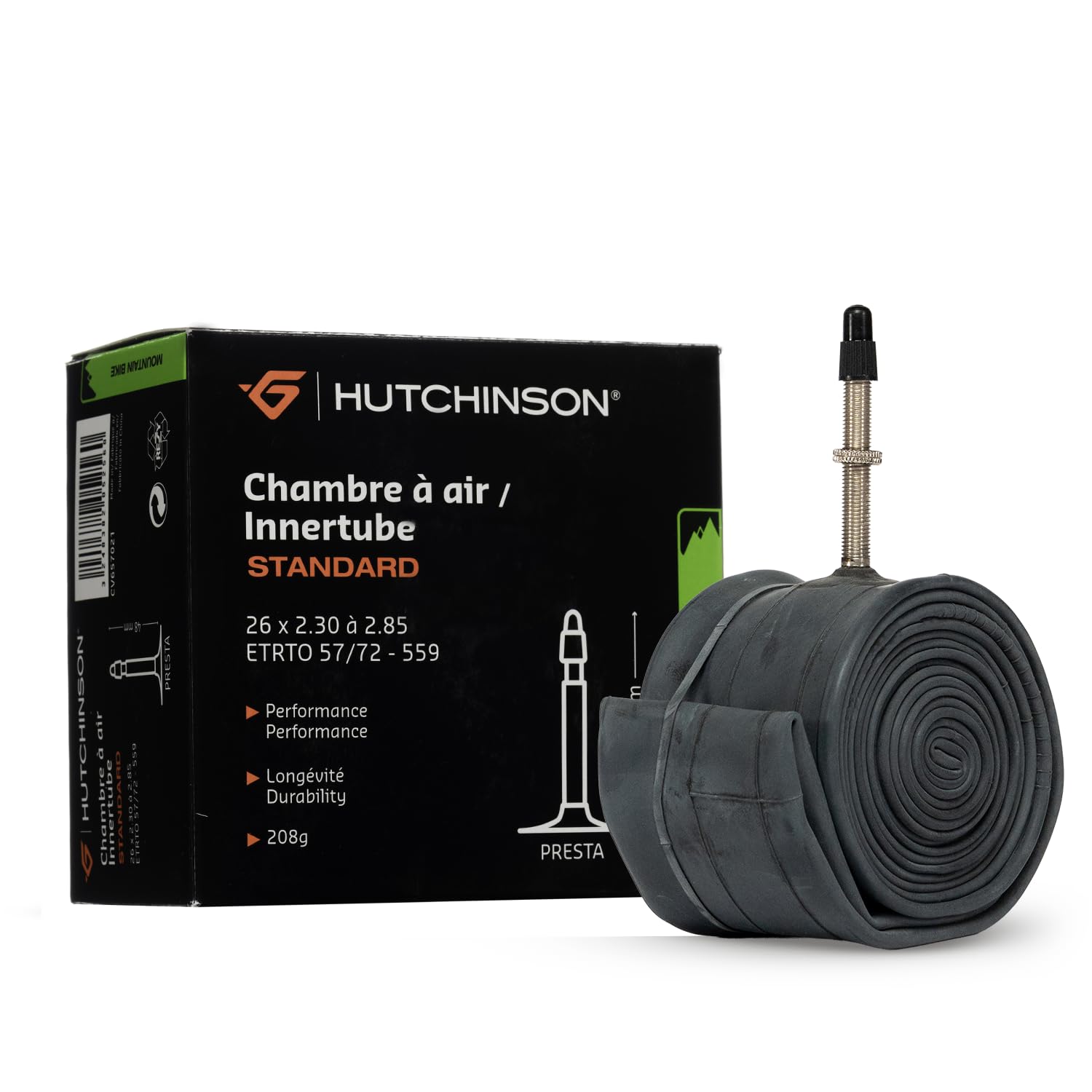 Hutchinson - Chambre À Air - VTT - Standard - Résistance Et Anti-Crevaison - Valve Presta - Épaisseur 0.9 mm - 48 MM - 26 x 2,30-2,85