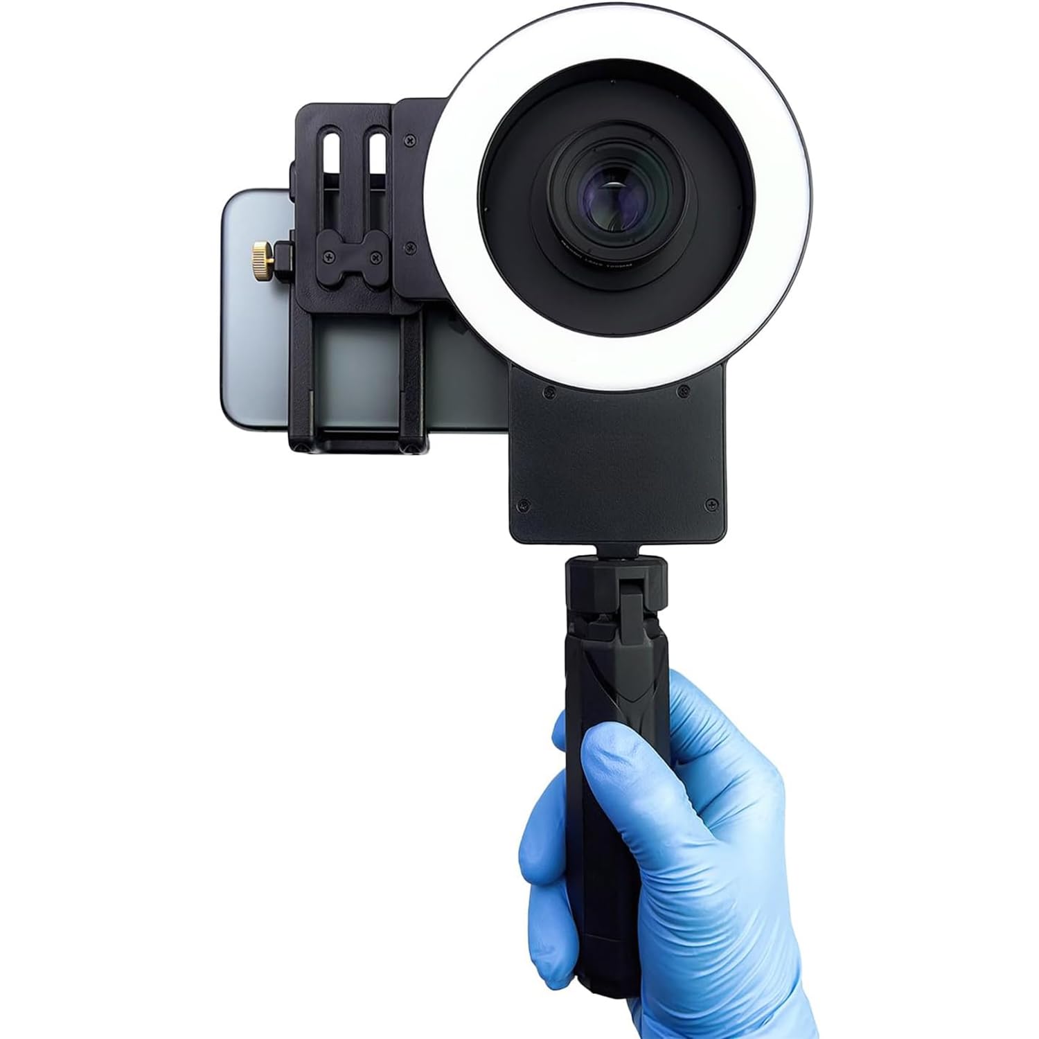 Zahnärztliche Fotografie-Leuchte für Mobiltelefone, Zusatzleuchte für Mundhöhlen-Kamera von Mobiltelefonen, 5 einstellbare Helligkeitsstufen, für zu Hause, Klinik, Krankenhaus