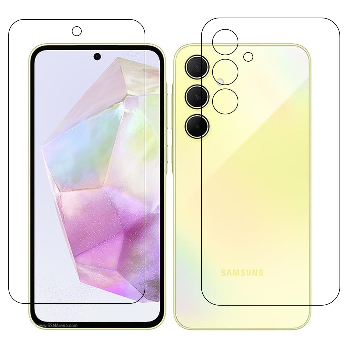 DVTECH® (Front and Back Samsung Galaxy A35 Compatible Screen Protector 9H Best Fit Premium(Flexible Screen Protector) (B0D2KMFC3V) Amazon Price History, Amazon Price Tracker