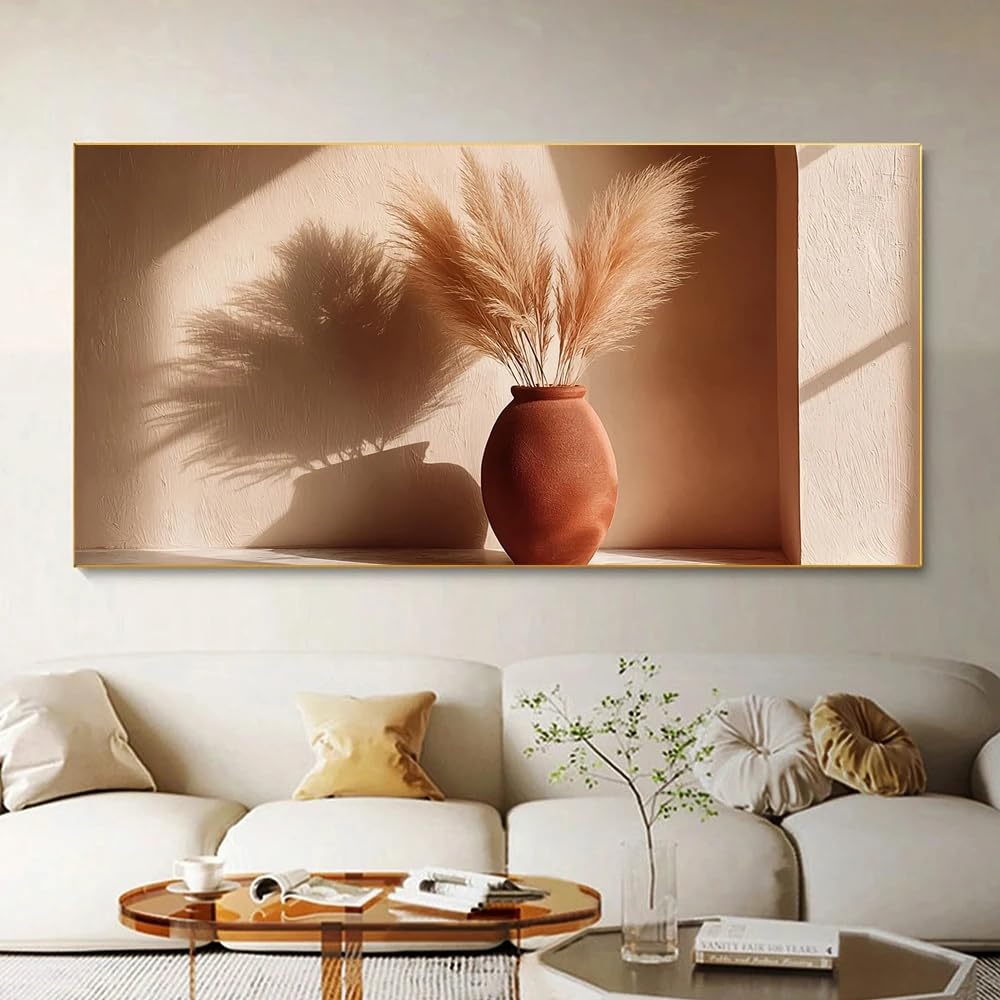 LTjiajuypd Posters Modern Beige Still Life Canvas Print Painting Contemporary Wall Art, Minimalist, Home Living Room Decor(30x60cm)