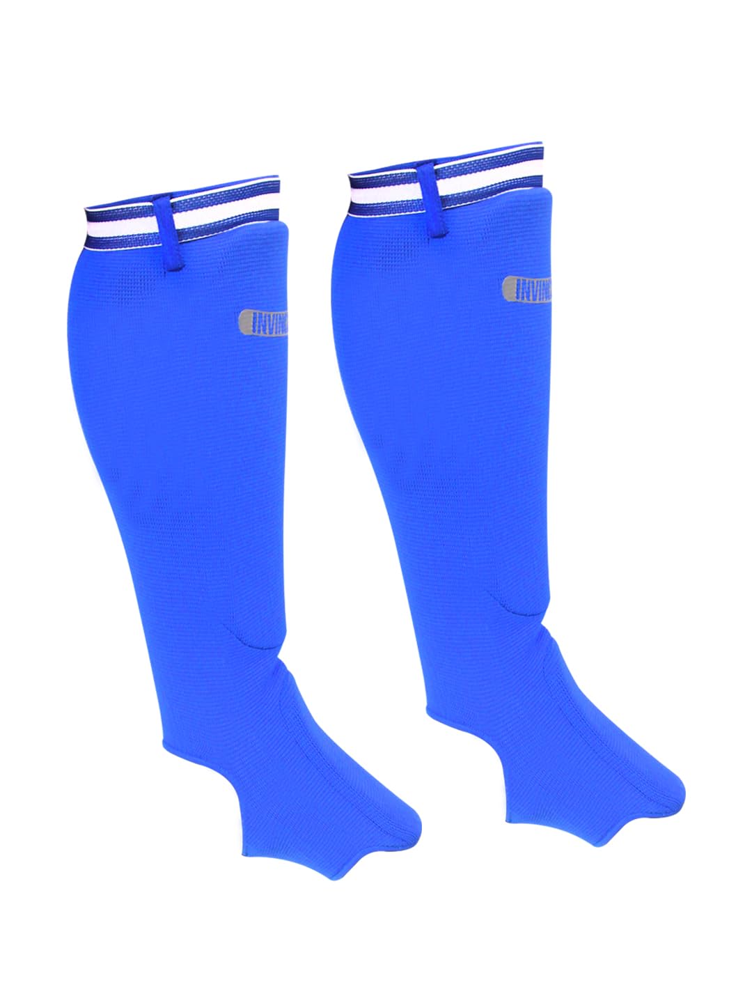 Invincible Muay Thai Padded Shin Guards Kickboxing - MMA Shin Guards and Shin Pads - Ideal Shin Guard for MMA, Wrestling, Sparring, Muay Thai, Kickboxing & Karate (Blue, L/XL)