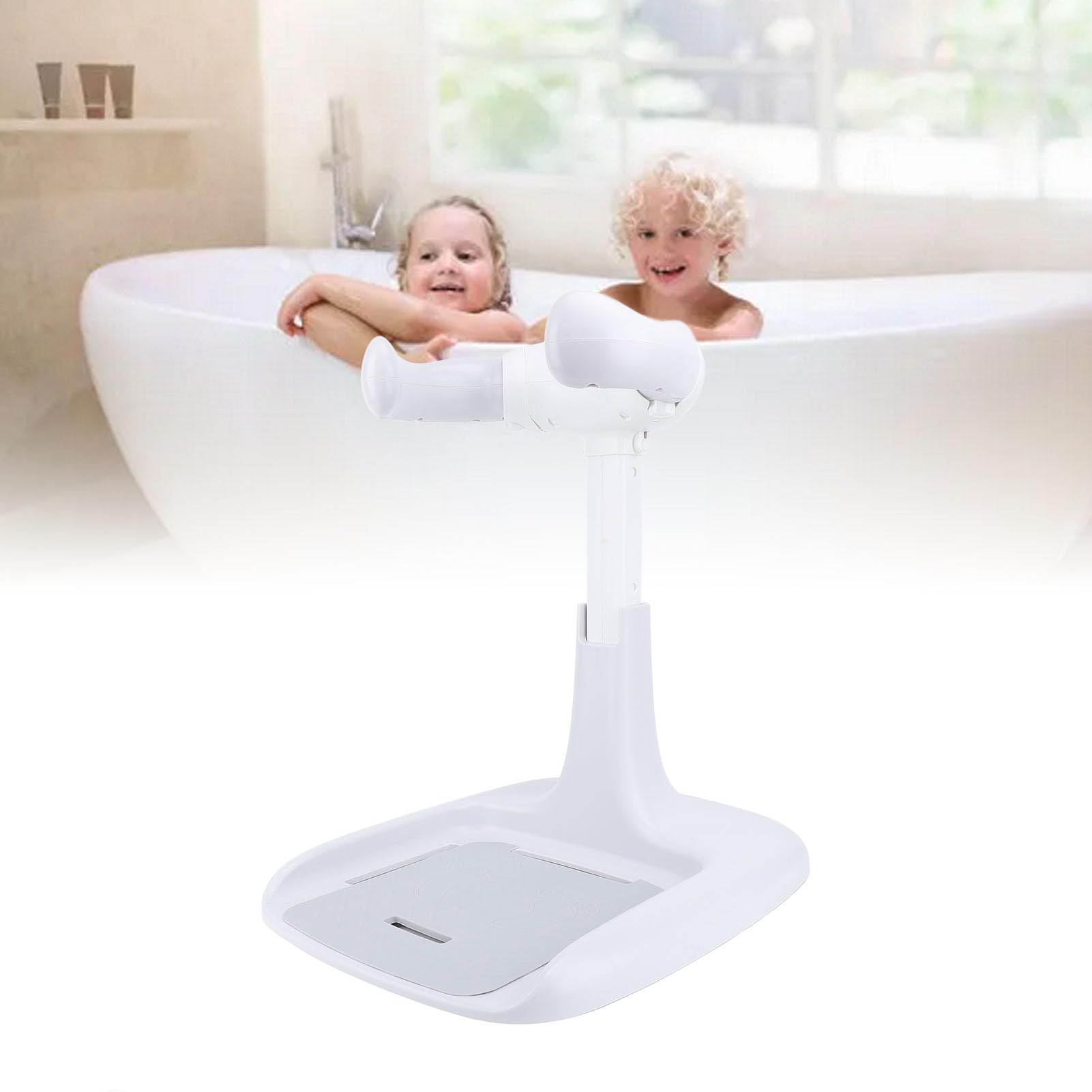 Naroote Uścisk Dziecka do Kąpieli, Wsparcie dla Baby Shower, Regulowana wysokość 60 Cm, Nie -slip na łazienkę (GRAY)