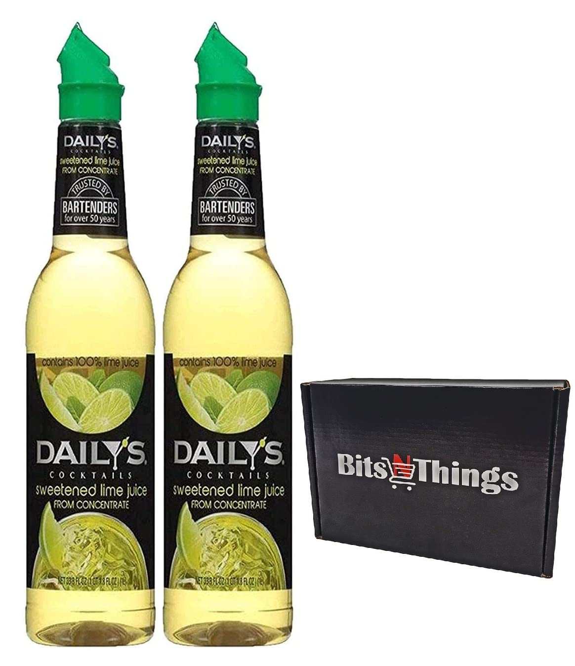 Bits N ThingsDaily's Sweetened Lime Juice, 33.8 oz, Pack of 2