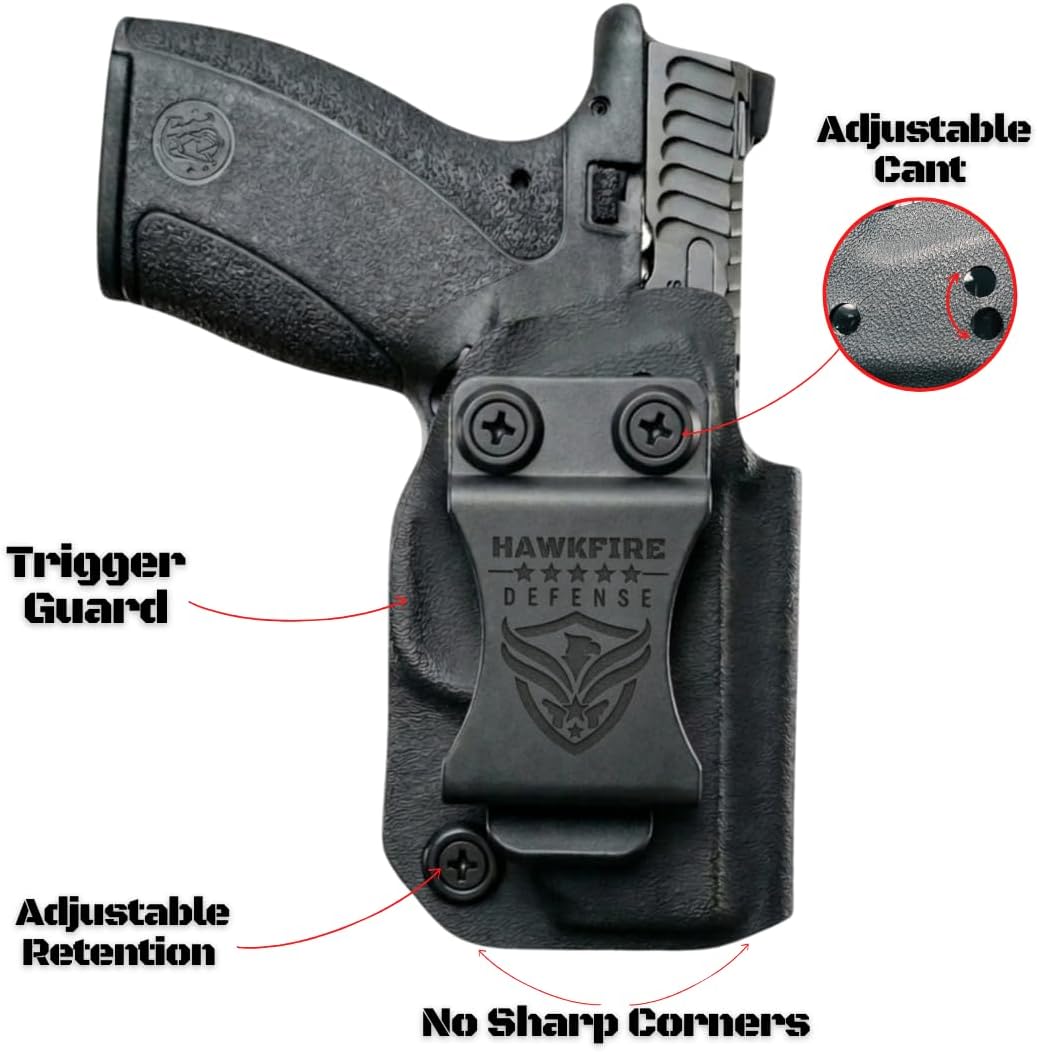 Fit for Smith & Wesson Bodyguard 2.0 IWB Holster - Concealed Carry Inside Waistband Holster, Slim & Secure Fit, Click Reholster, Durable & Lightweight Design - Made By HAWKFIRE
