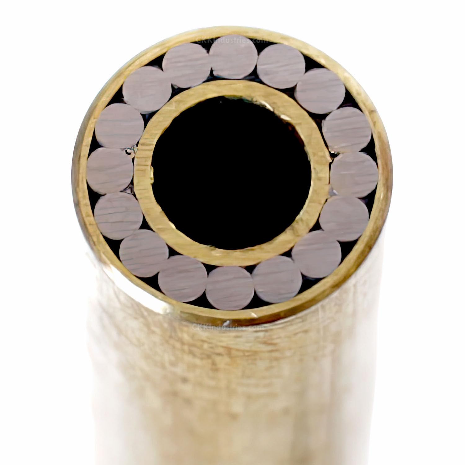 EZSMITH Mosaic Pin - (0.312 (5/16) Inch Diameter) - (906BSB) - (Brass Outer Material)(Brass & Stainless Inner Material) - Decorative Knife Handle Pins and Rods for Fixed Blade Knives