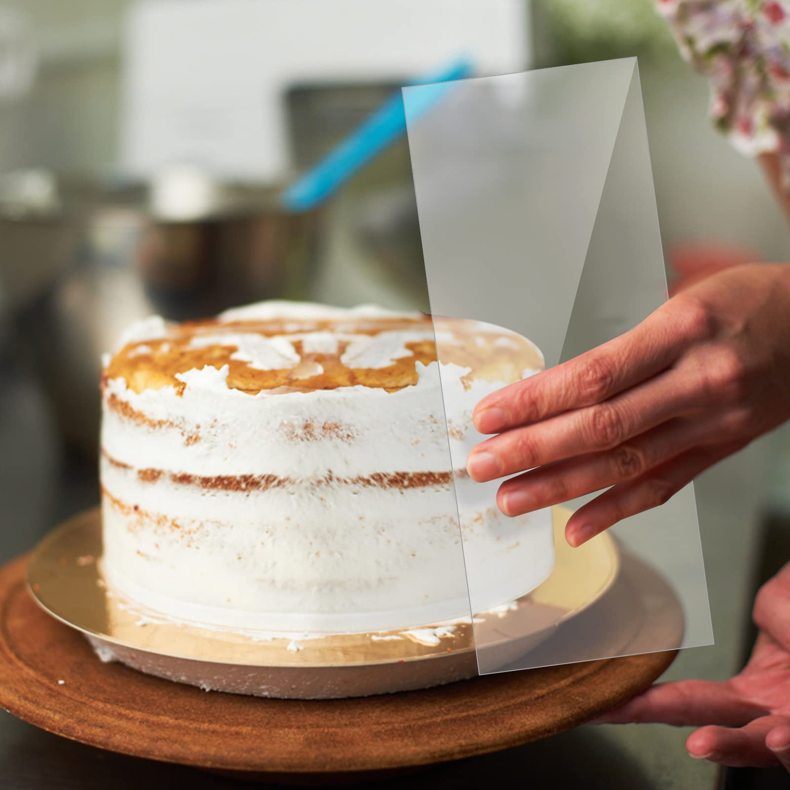 Accessoire Cake Design 4 Grattoirs à Gâteau En Plastique Alimentaire - Pour Lisser Crème Et Glaçage (23 Cm) Lisseur Crème Beurre