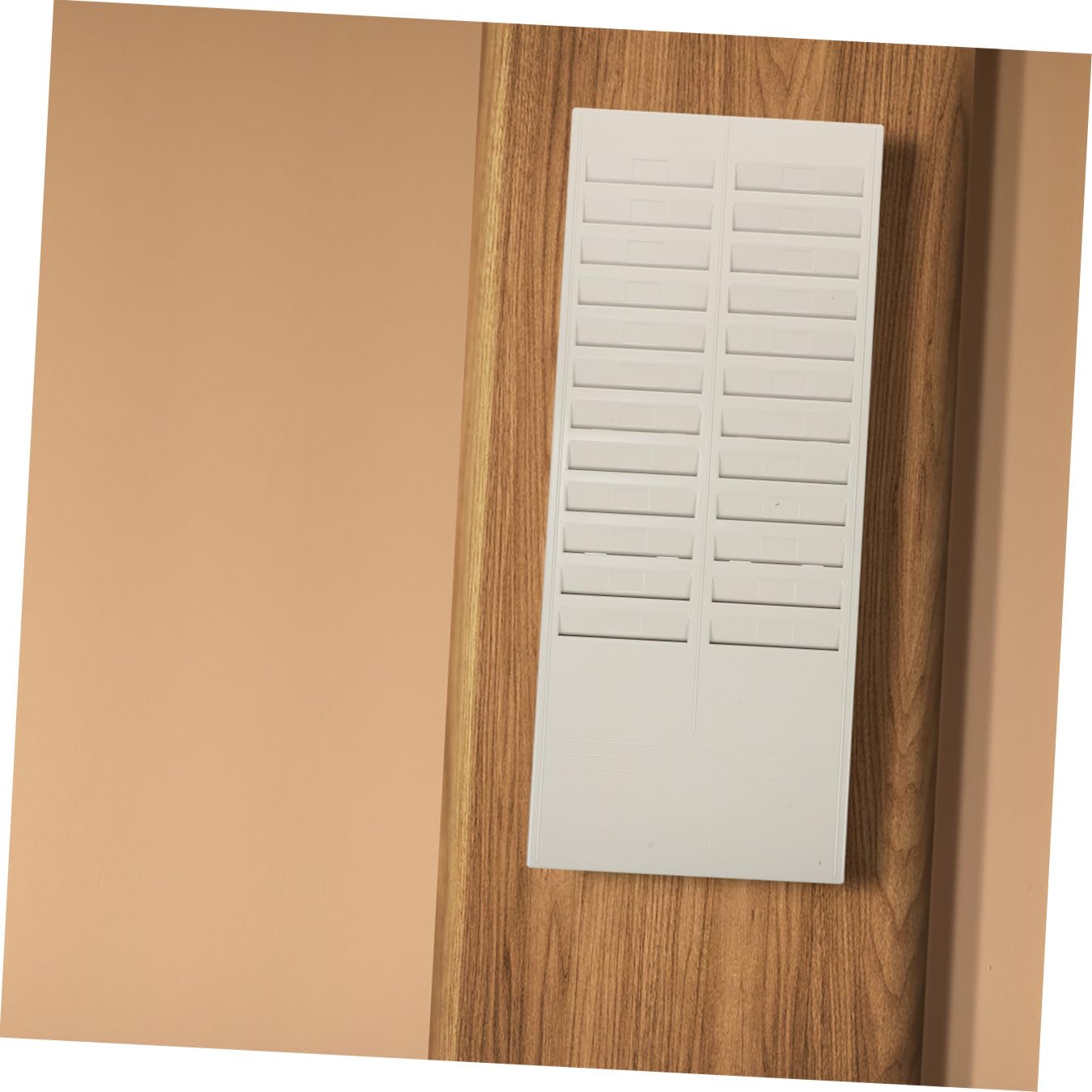 Operitacx Porta Tessere Presenze Multi-slot Plastico Robusto, Supporto Appendibile Staffa per Macchina Rilevazione Presenze, Porta-cartellini per Ufficio e Controllo Accessi Scuole ed Esami