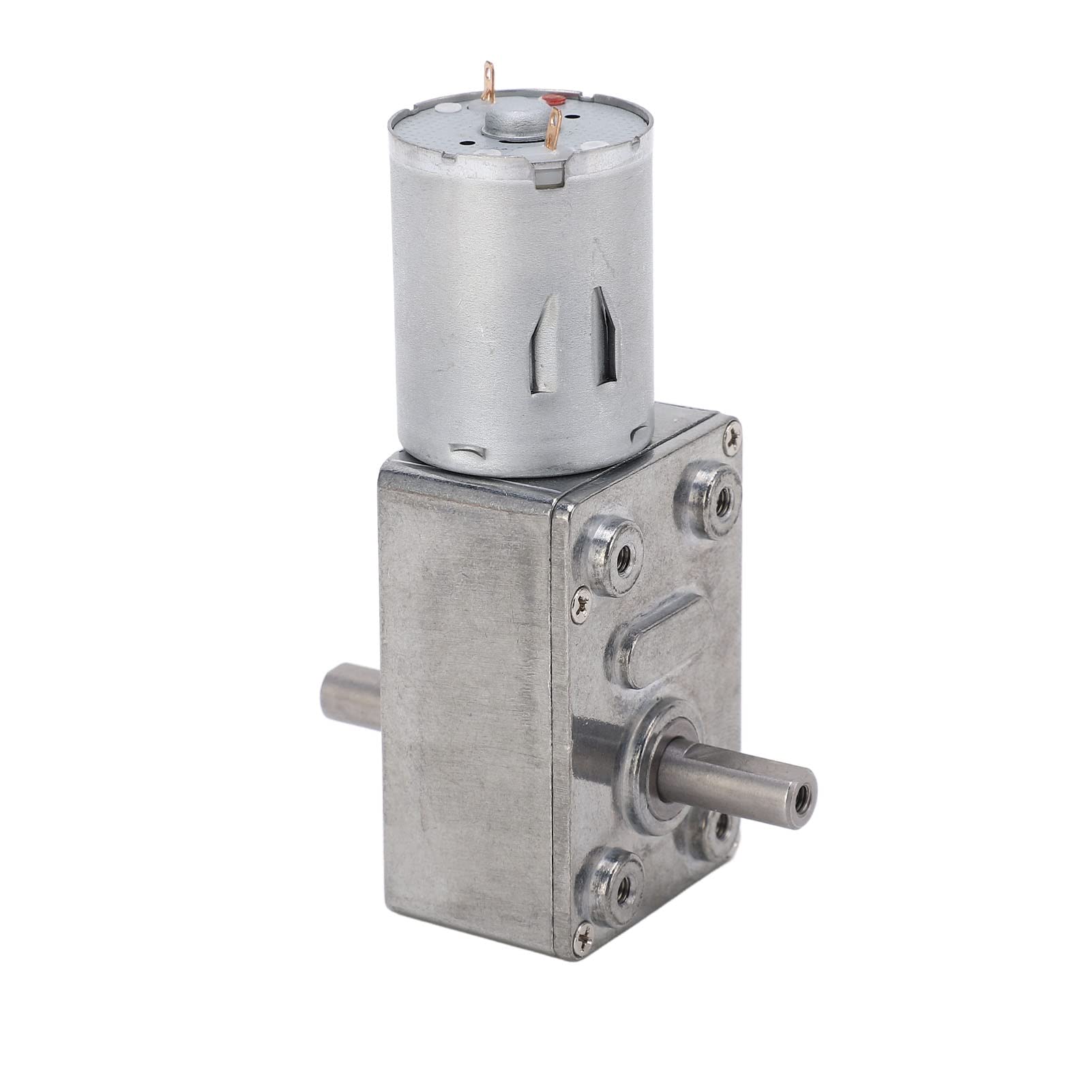 Dc Worm Gear Motor for Square Double Shaft Double Axis for Mini Two Shaft Miniature Shaft for Twin Shaft Coupled Shaft Pneumatic Motors (23RPM)