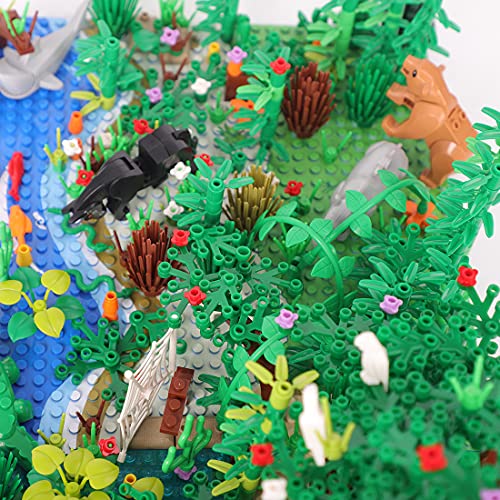 Myste Custom Tropischer Regenwald mit Grundplatte & Zubehör, 688 Teile DIY Dschungel Botanische Bausteinspielzeug mit… – Bild 8