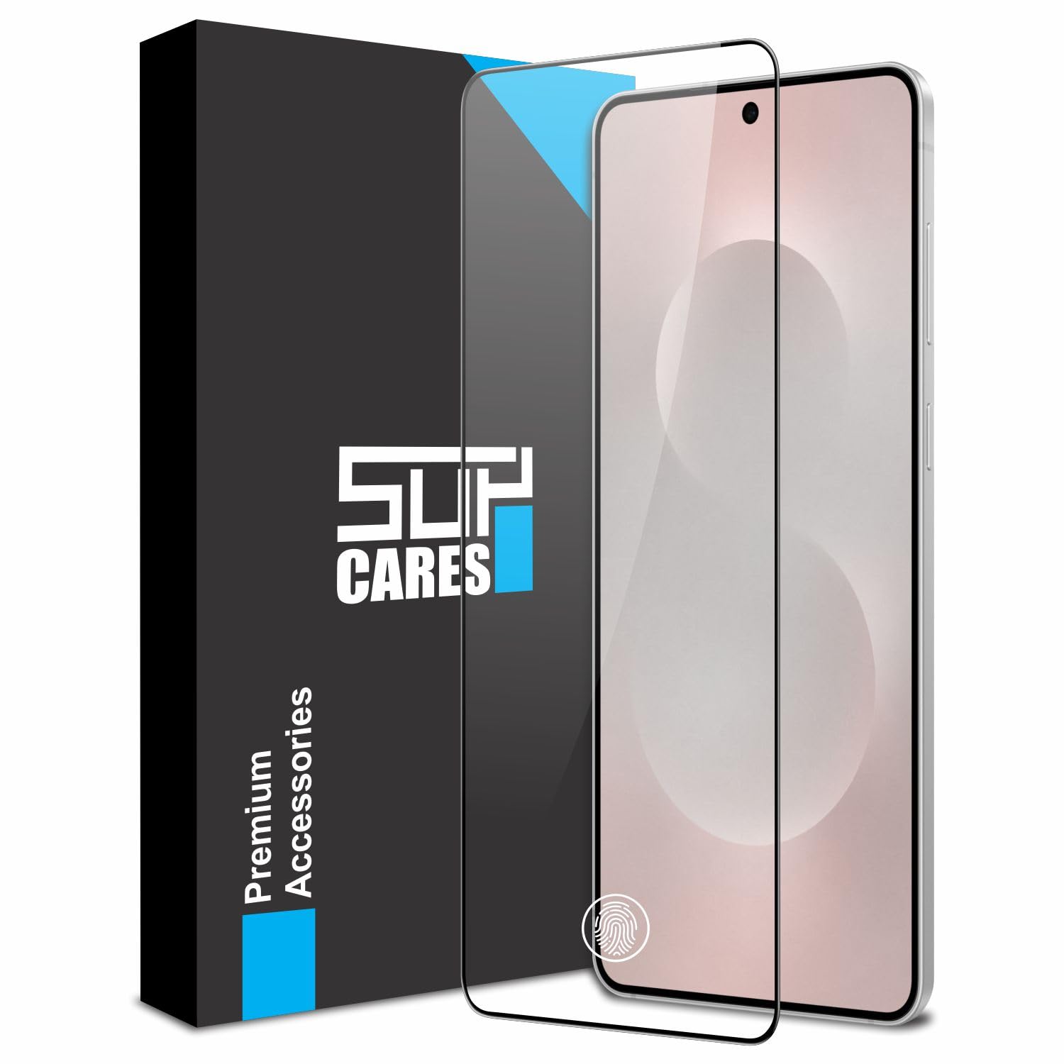 SupCares Tempered Glass for Samsung Galaxy S25 Edge (6.7 Inch) With Installation Kit | 9H Edge to Edge Screen Protector | Black