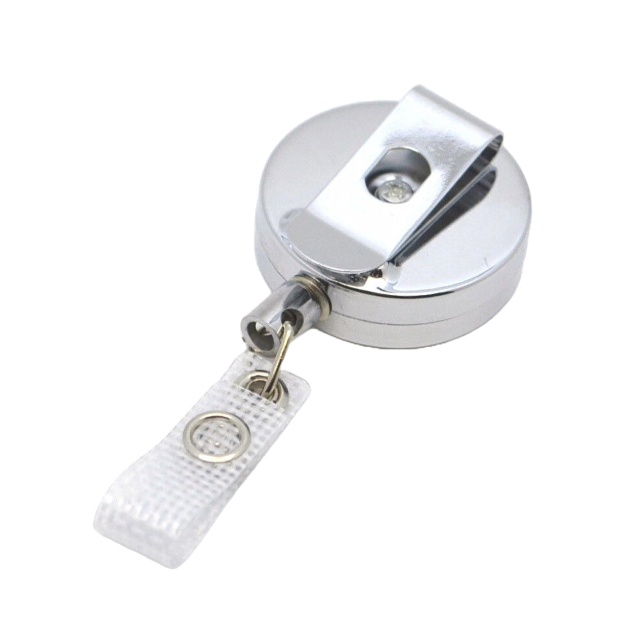 100 Pezzo Metallo Porta-Sci con Metallschnur Vinyl-Kunststofflasche FRP Completamente in Metallo Jacobs Portabadge Porta Skipass Schluesseljojo Yoyo