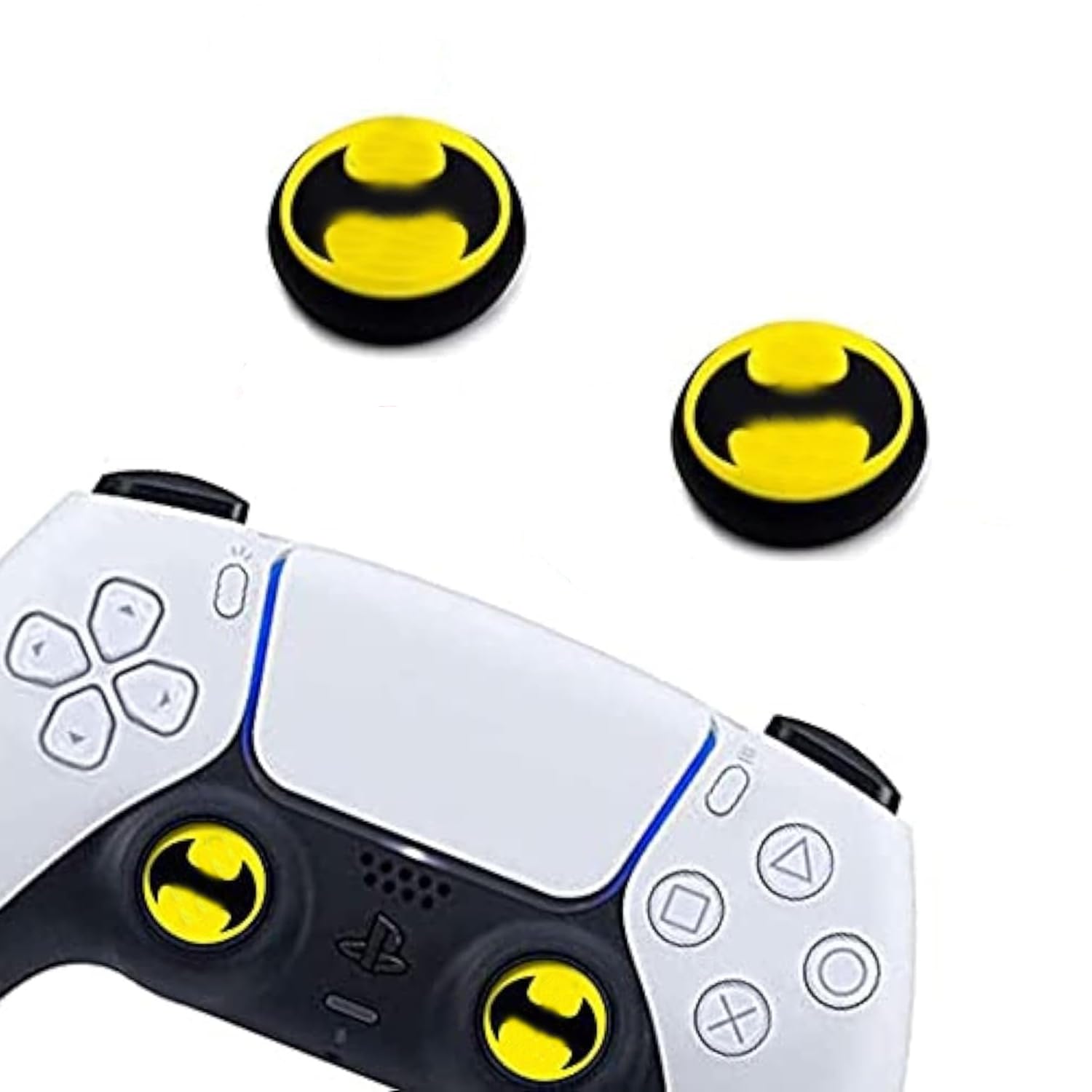 2Pcs Analog Thumb Grip Stick Cover, Dualsense Wireless Controllers Game Remote Joystick Cap, Non-Slip Silicone Handle Protection Cover for PS5/PS4/Xbox one/360/Nintendo Switch PRO (Bat-Man)