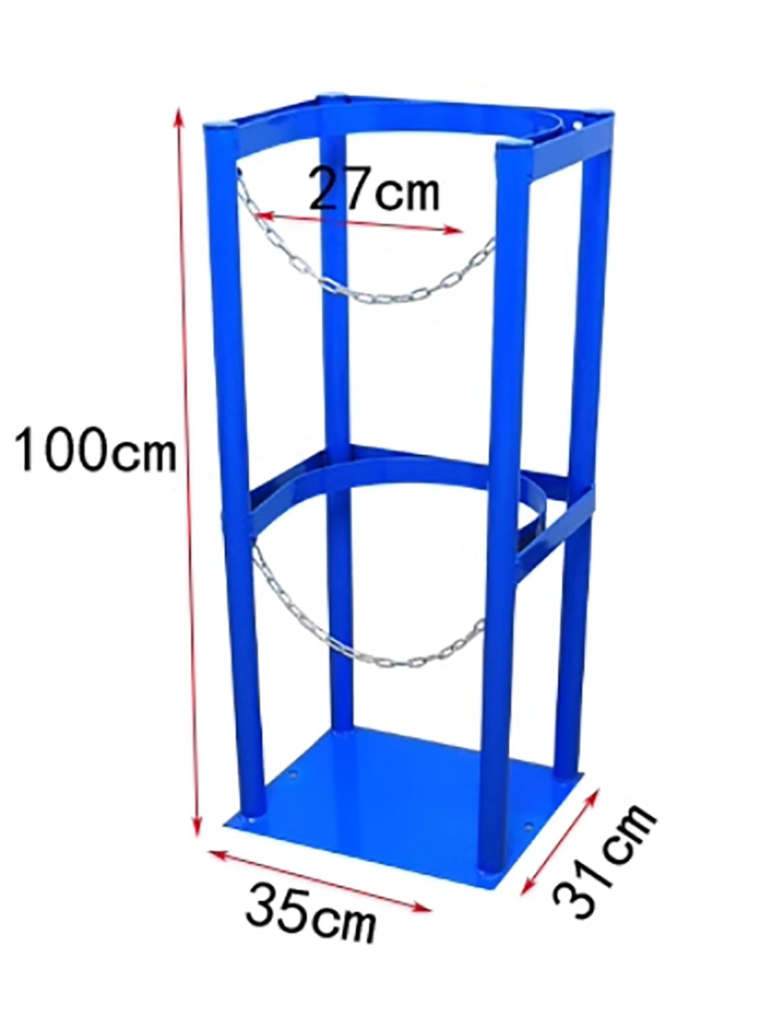 Genérico Soporte Resistente para Tanques de oxígeno y propano: Estructura Segura para Cilindros de Gas en hospitales, Laboratorios, fábricas y escuelas. Soporte para Almacenamiento de nitrógeno con c