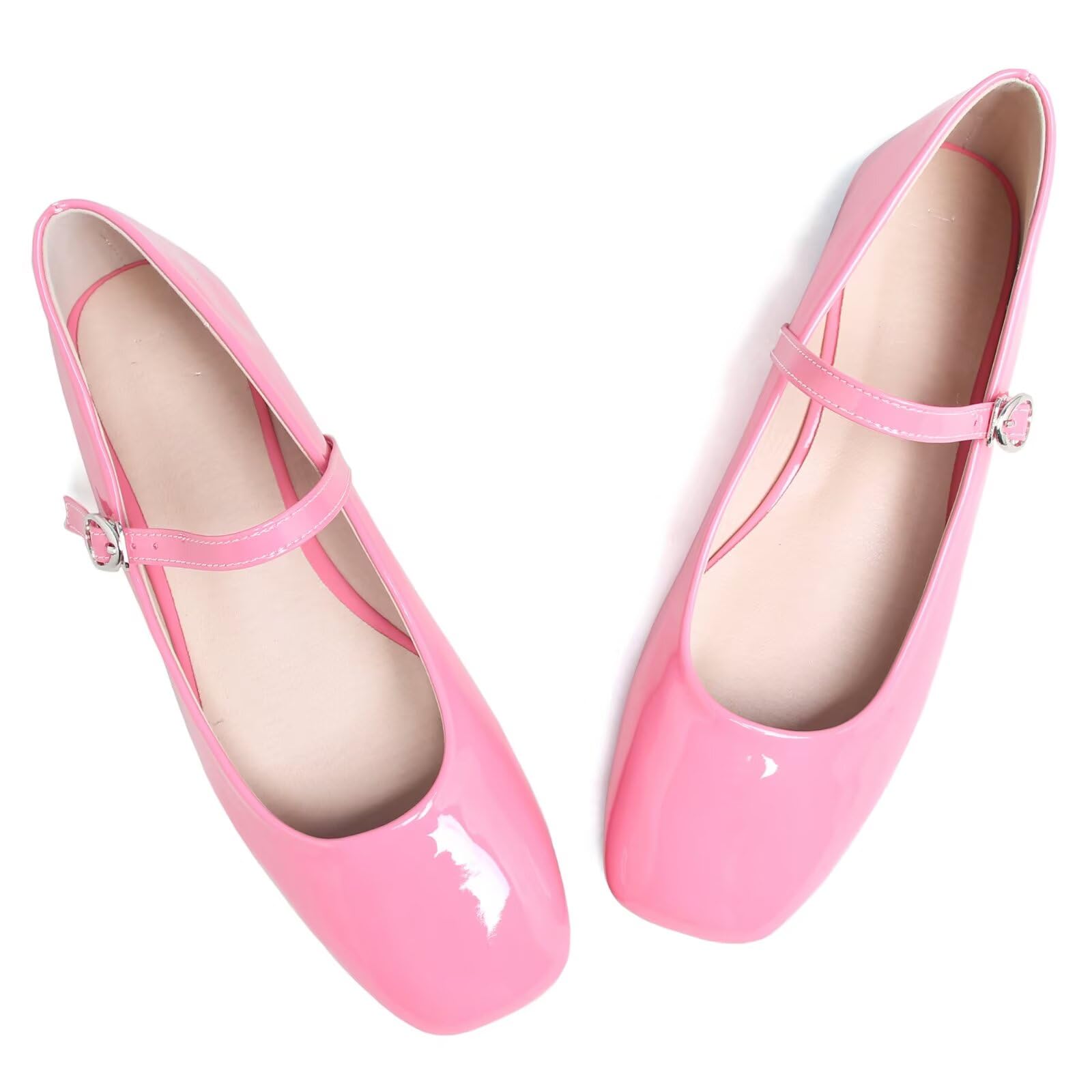 LUXINYU Women's Slip on Flats,Classy Round Toe Solid Classic Mary Jane Ballet Dance Shoes Soft Comfortable PU Flat Shoes