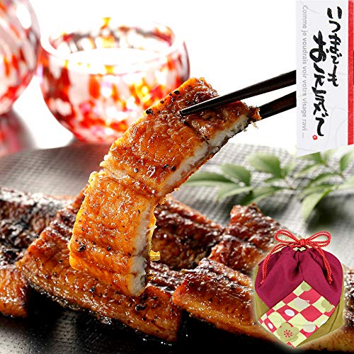 敬老の日 ギフト 国産 豊橋うなぎ 蒲焼き カット 3袋 [少量3人前] [化粧箱]