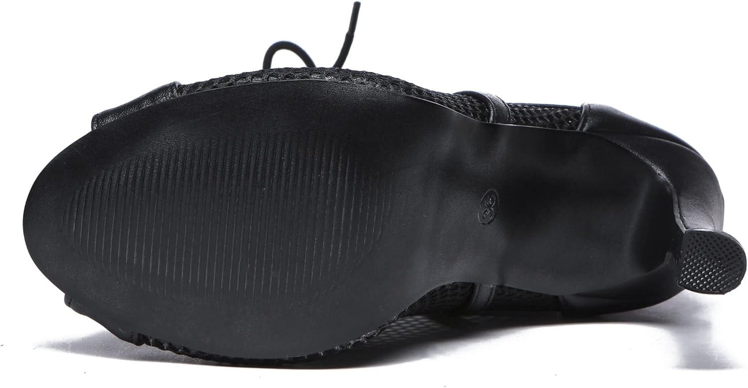 Minishion Sexy Dance Heels for Women Mesh Party Eveing Ankle Sandals Boots - Image 7