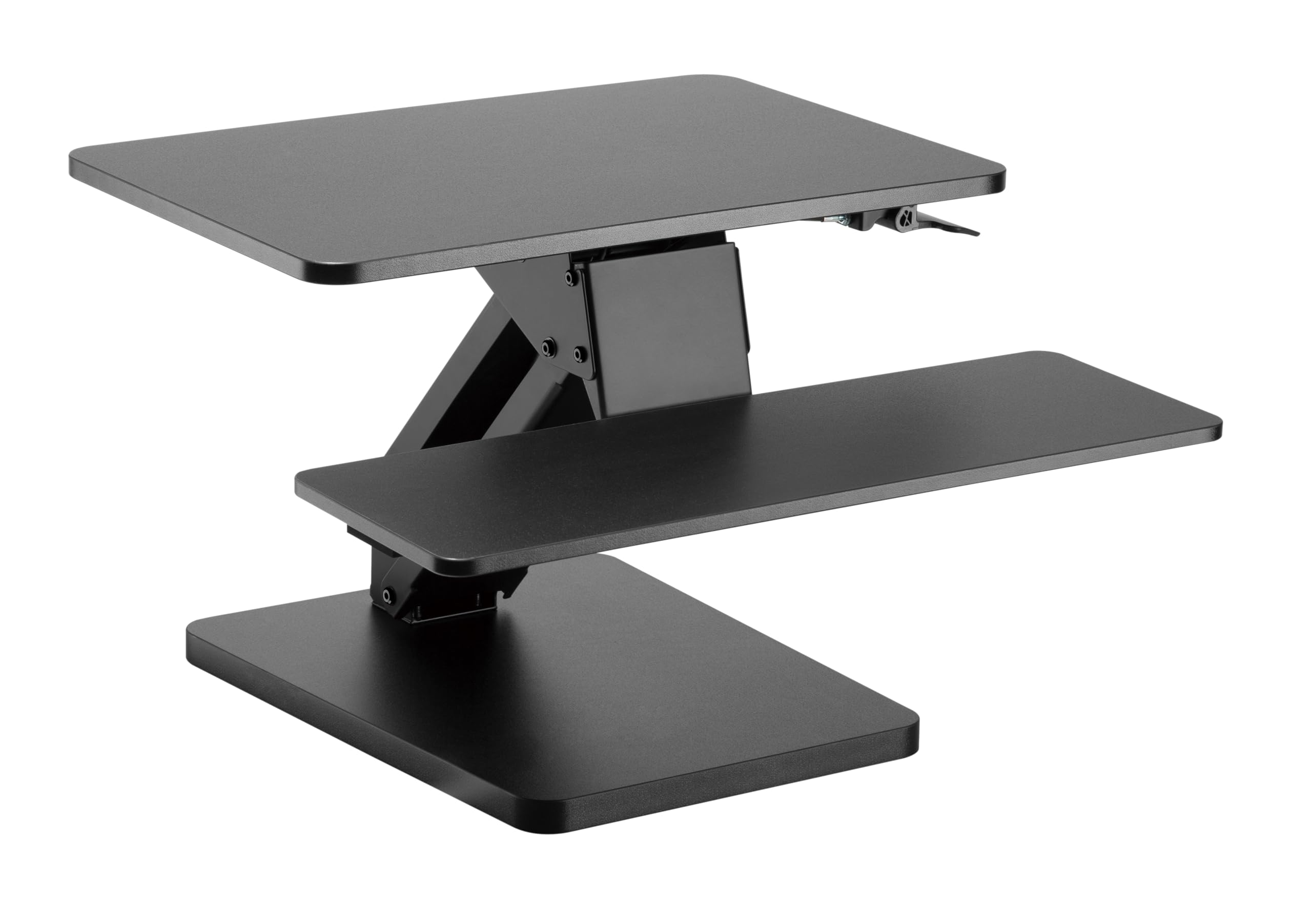 UPdesk One - Schreibtischaufsatz höhenverstellbar für Laptop & PC - Schreibtischerhöhung - Stehpultaufsatz für Schreibtisch - Höhe 16-44,5 cm - Breite 40 x 60 cm - Gasfeder - SCHWARZ