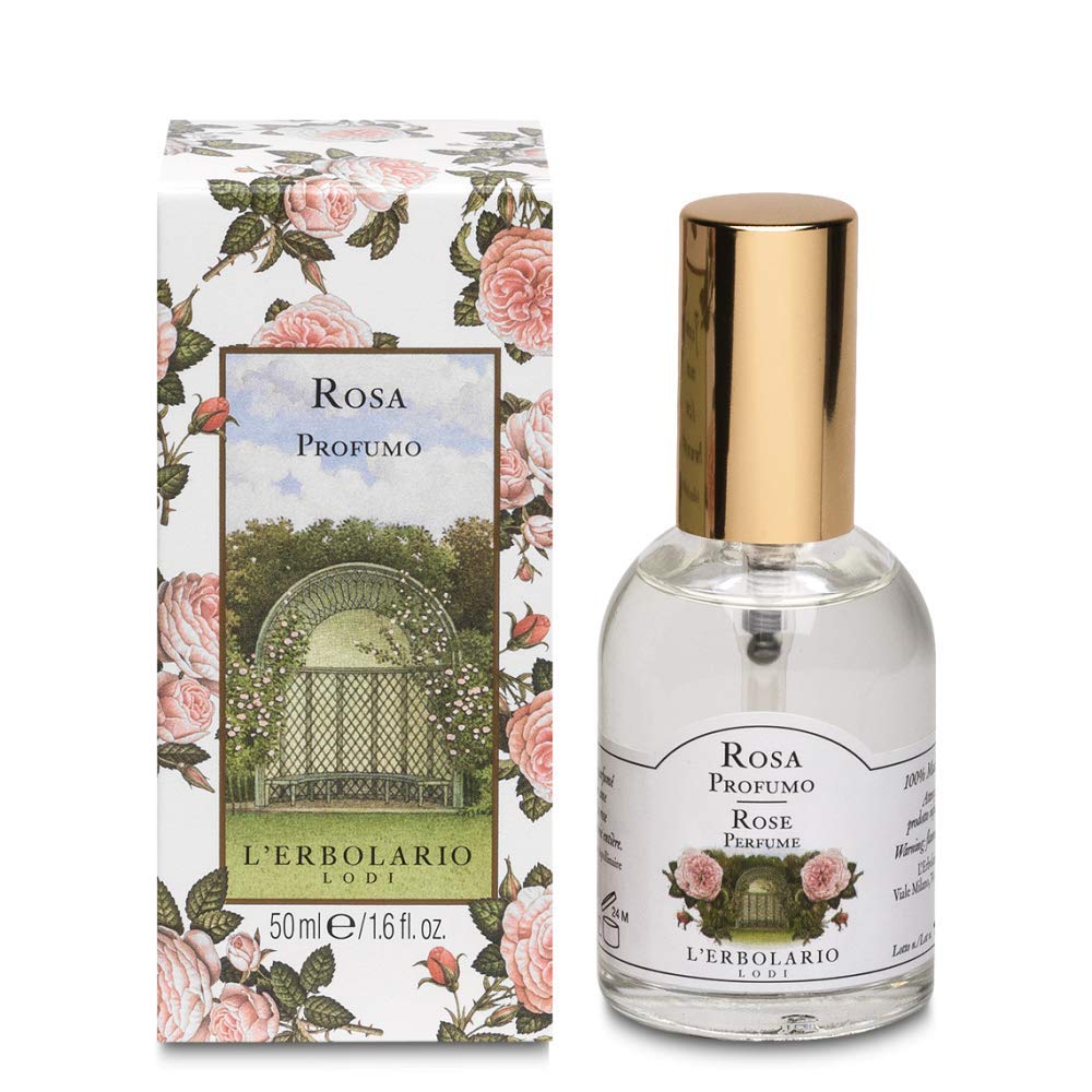 L'Erbolario - RÓŻOWE - Oryginalne pudełko upominkowe (żel pod prysznic 250 ml, krem do ciała 150 ml, perfumy 50 ml, mydło 100 gr) + w Mydło warzywne Florinda 50 gr