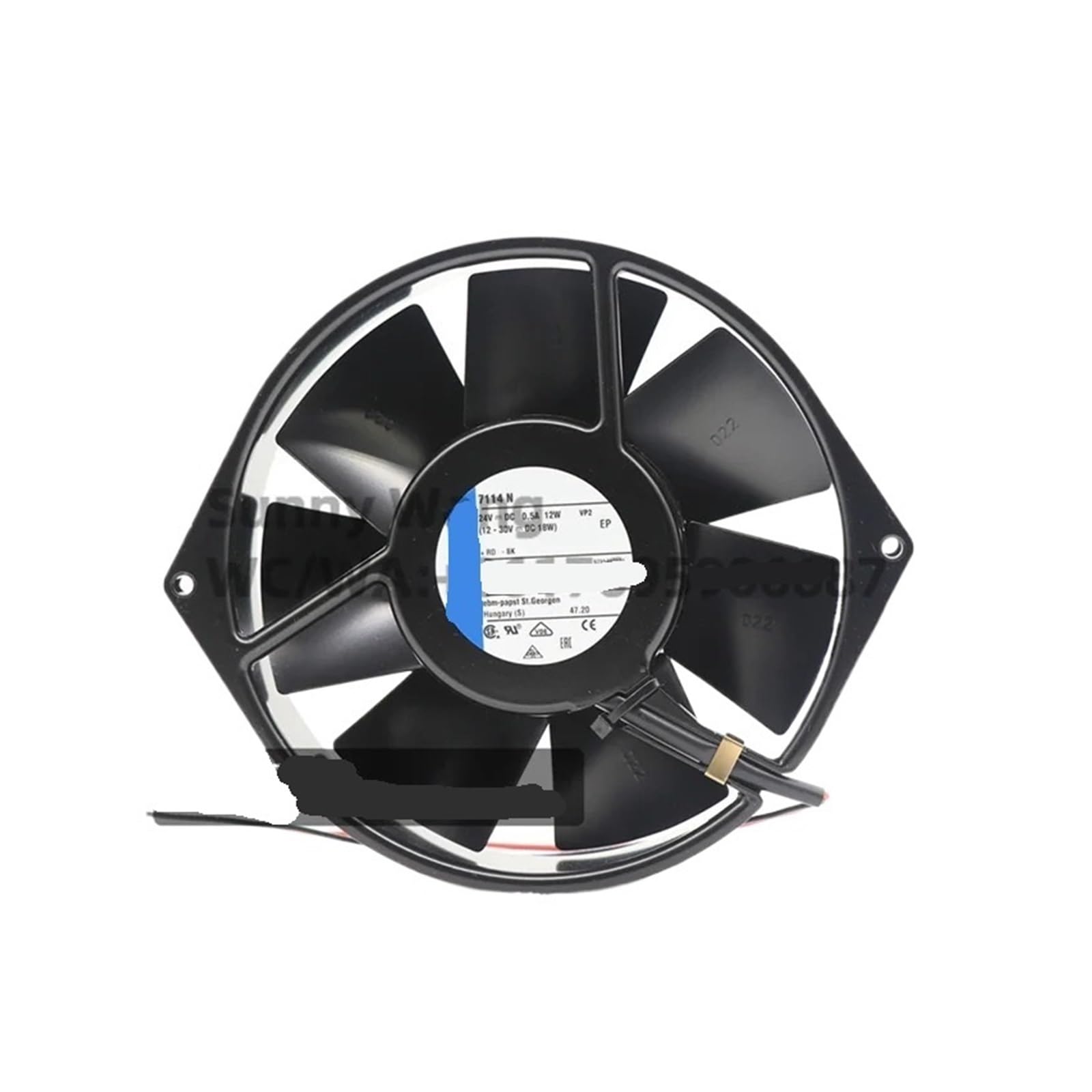 YACODLUL 7114N 7114NU 7114NH 150x38mm 24V DC 12W 308m3/h 2850rpm Ball Bearing Axial Flow Cooling Fan