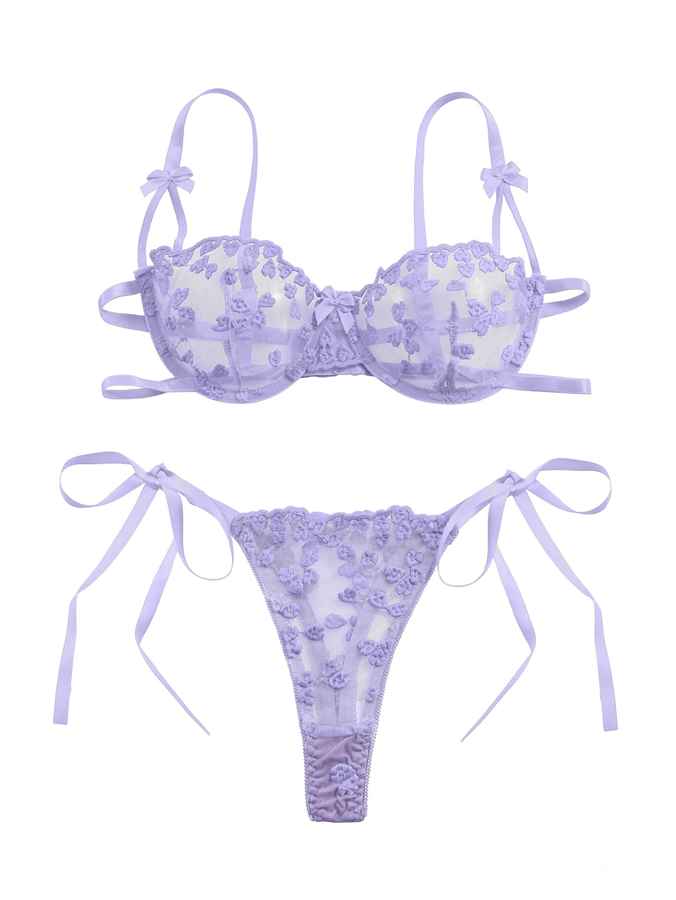 Lilosy Sexy Lingerie Set 2 Piece Women Bra and Panty