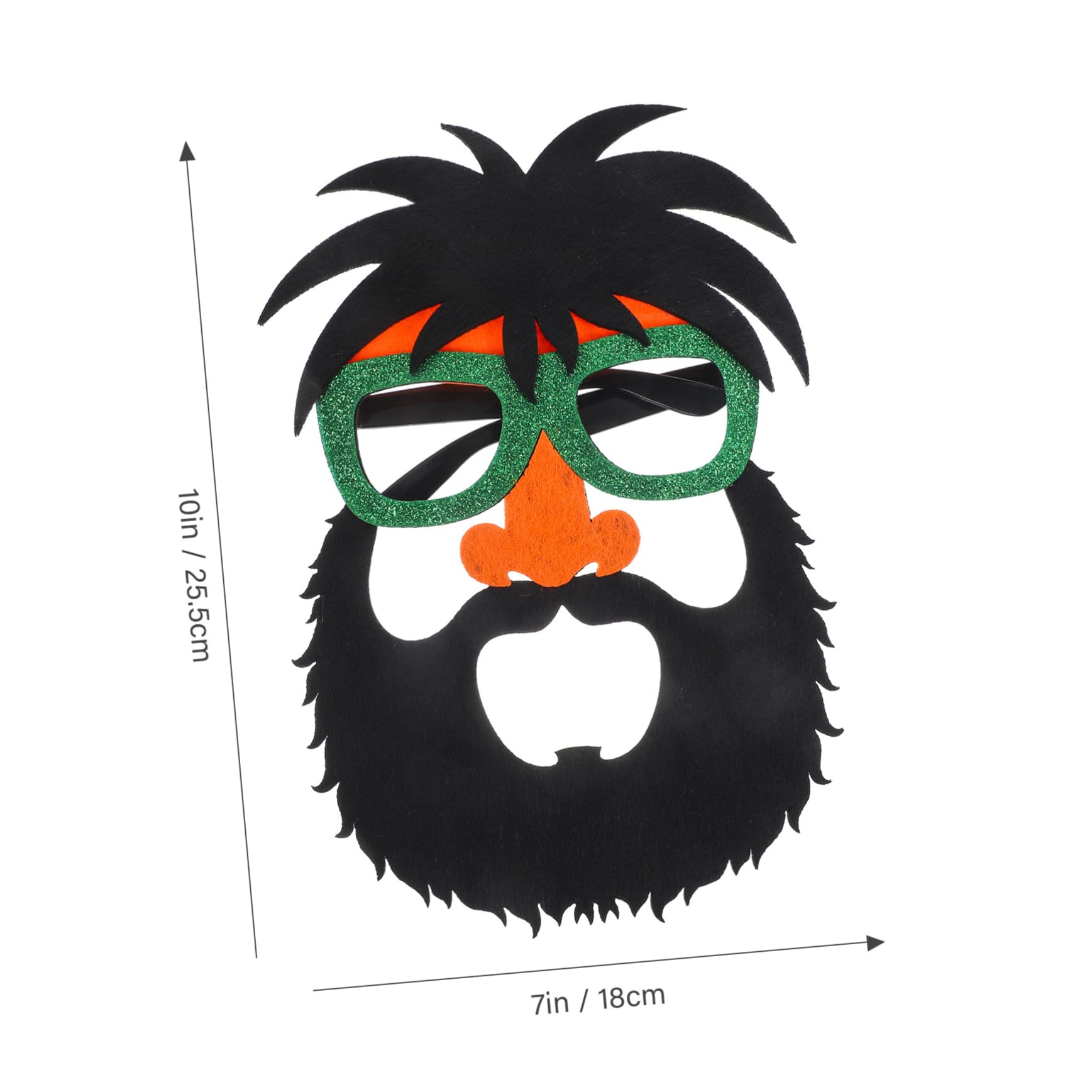 Cabilock Funny Pineapple Shaped Eyewear with Fake Beard and Hair Decoration Unique Halloween Cosplay Sunglasses for Costume Parties and Festive Celebrations