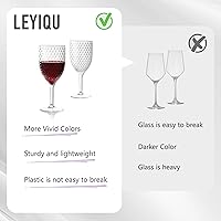 Vista 4 de 10 copas de vino de plástico de 13 onzas, copas acrílicas para tostar, vasos irrompibles para bar, fiesta, boda