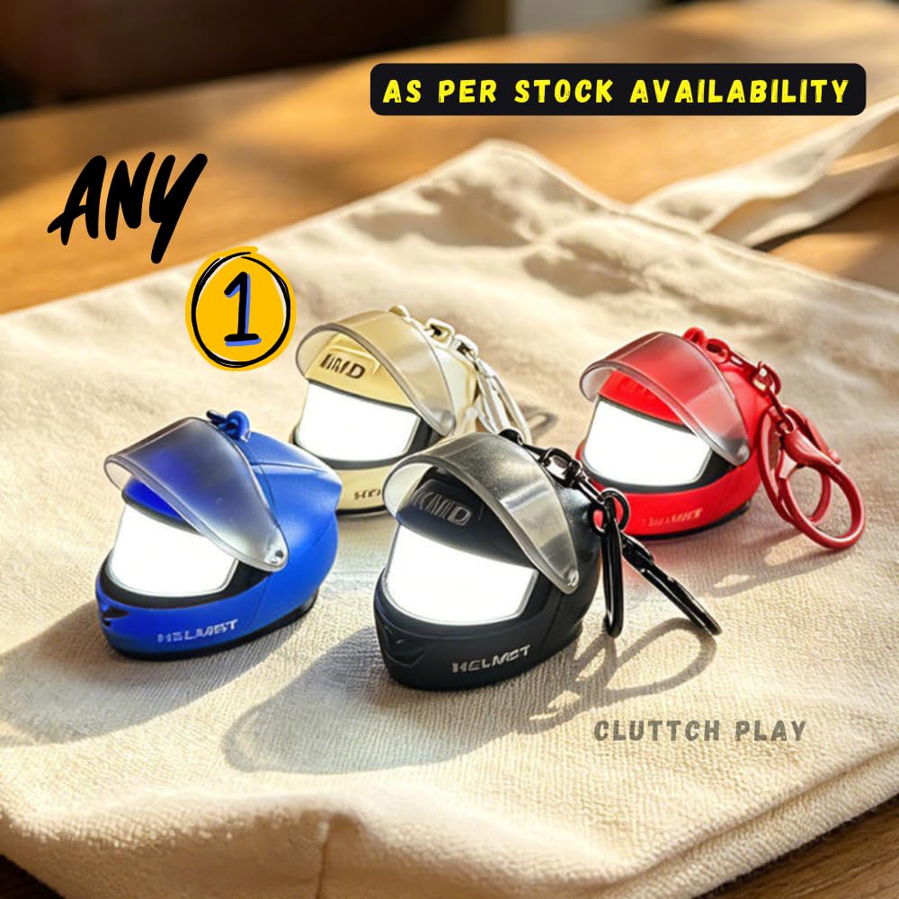 Cluttch Mini Helmet LED Keychain - Light Up Your Keys! -7