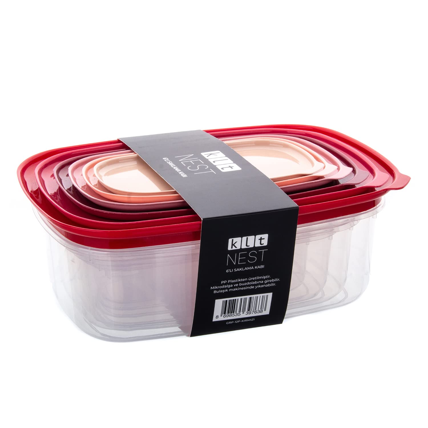 ULTRAFORM Nest Saklama Set Kırmızı 12 Parça
