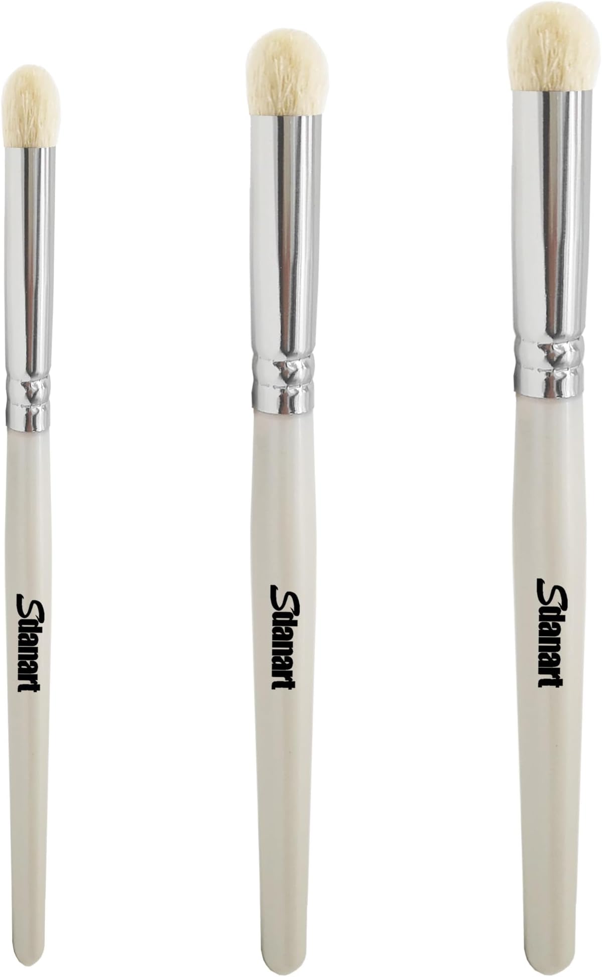 Sdanart Drybrush Set Hobby Drybrush Paint Brush,Detail Paint Brush Set,3 pcs Professional Art and Advanced Acrylic Paint Brushes for Tabletop&Wargames Miniature Watercolor Oil Painting,Model(White)