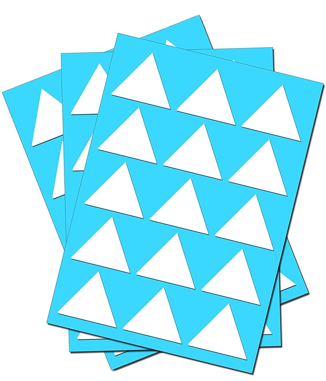 Party Decor White 50 Triangles - Removable Self Adhesive Waterproof Durable Vinyl Stickers - Digitally Cut To The Sticker Shape - Size 20Mm
