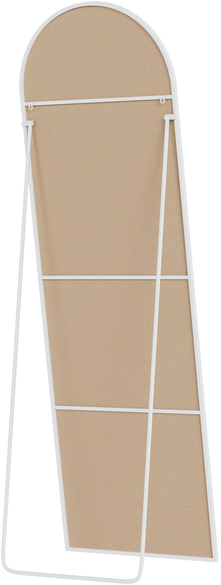 CLP Spiegel groß Moline, Standspiegel und Wandspiegel in einem, Ganzkörperspiegel Metallrahmen in Mehreren Größen und Farben, Farbe:weiß matt, Größe:160x50 cm
