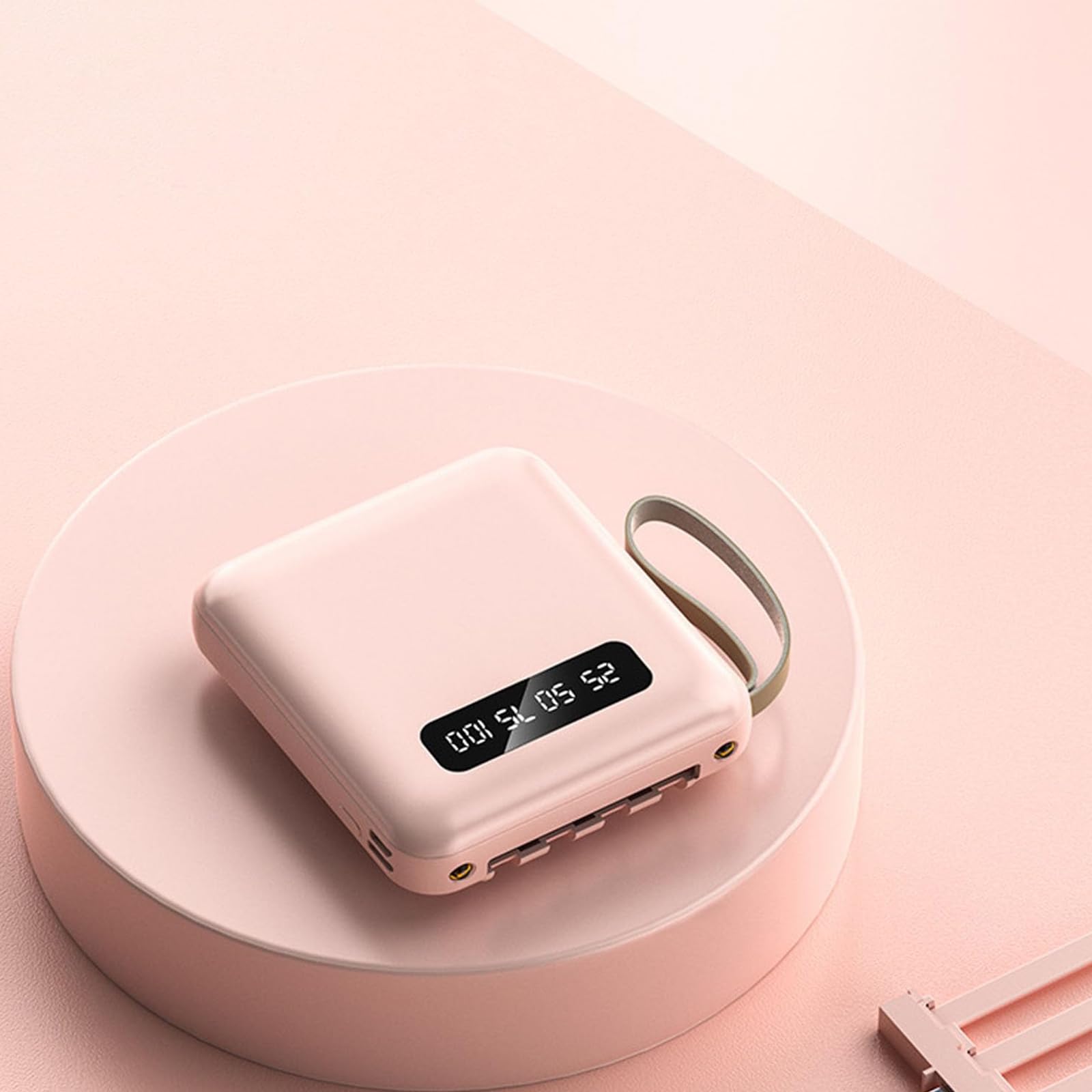 Caricabatterie Portatile Power Bank 20000 mAh con Display, Ricarica Rapida, Power Bank con Ricarica Rapida per Telefono Cellulare, Alimentazione Mobile A 4 Cavi,Viola