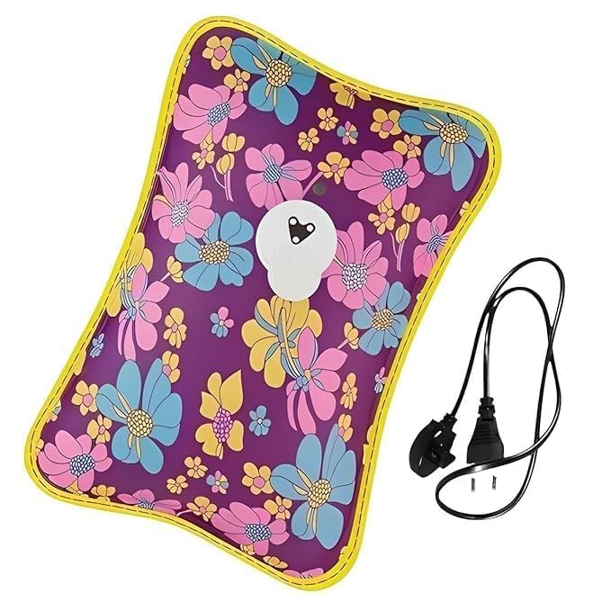 Barasti Hot Water Bag Heating Gel Bag for Pain Relief, Electric Hot Pack Heat Pad, Electric Heating Pad for Menstrual & Back Pain, Men & Women, with Charging Cord, Multicolour-image-33