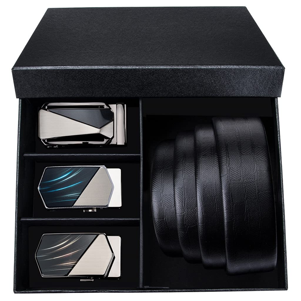 Ceinture en cuir noir grande taille 140cm pour tenue habillée et costume