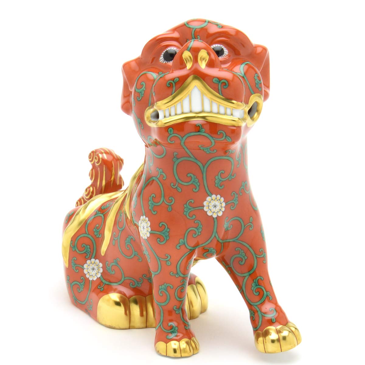 Amazon.co.jp: ヘレンド(Herend) 狛犬(S)左足上げ 西安の赤(G) ハンド
