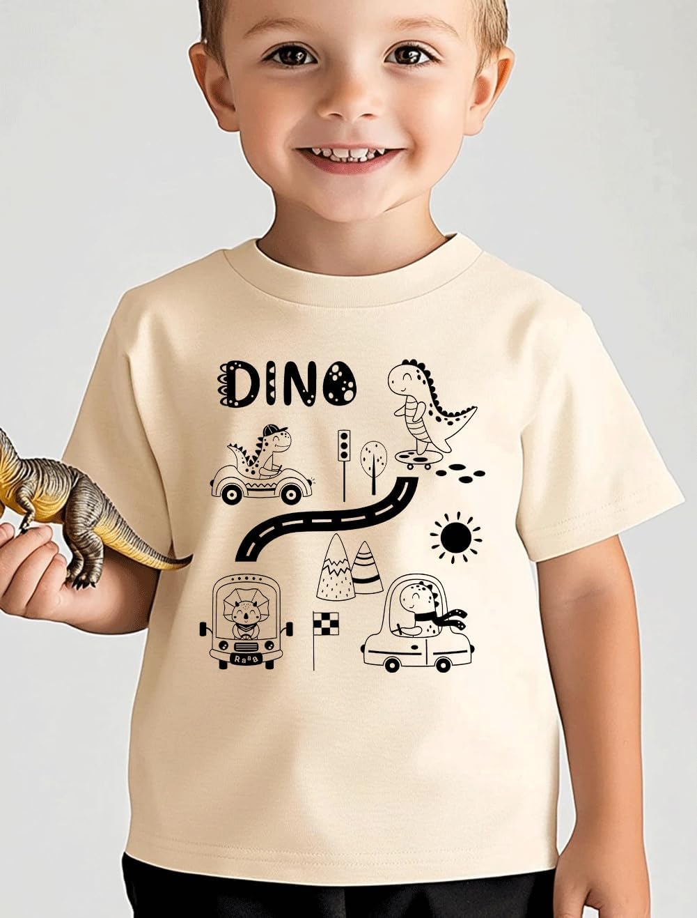 Toddler Little Boys Girls Dinosaur T-Shirt Kids Summer Short Sleeve Graphic Cotton Tee Top - Image 6