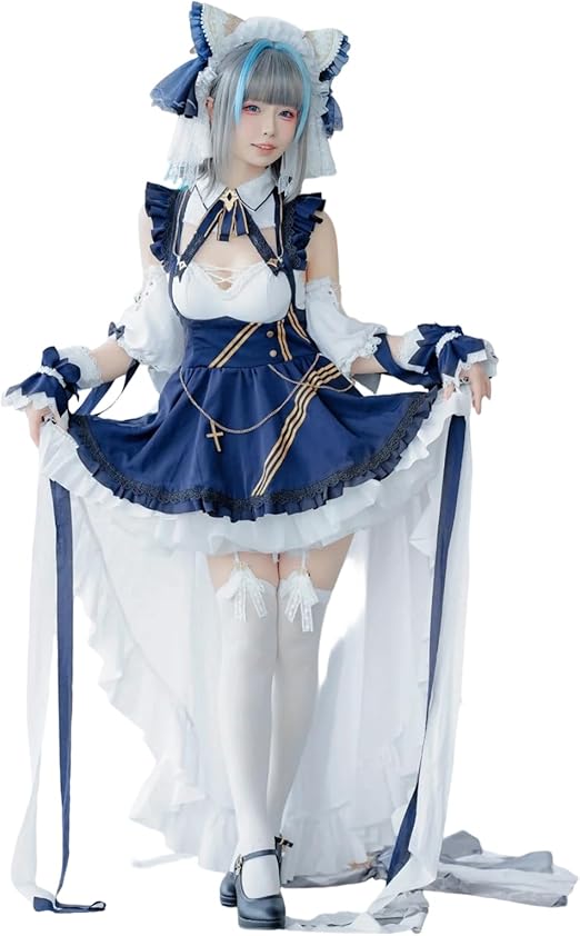 Amazon.co.jp: [神併良品] HMSチェシャー コスプレ ウィッグ付き 花嫁