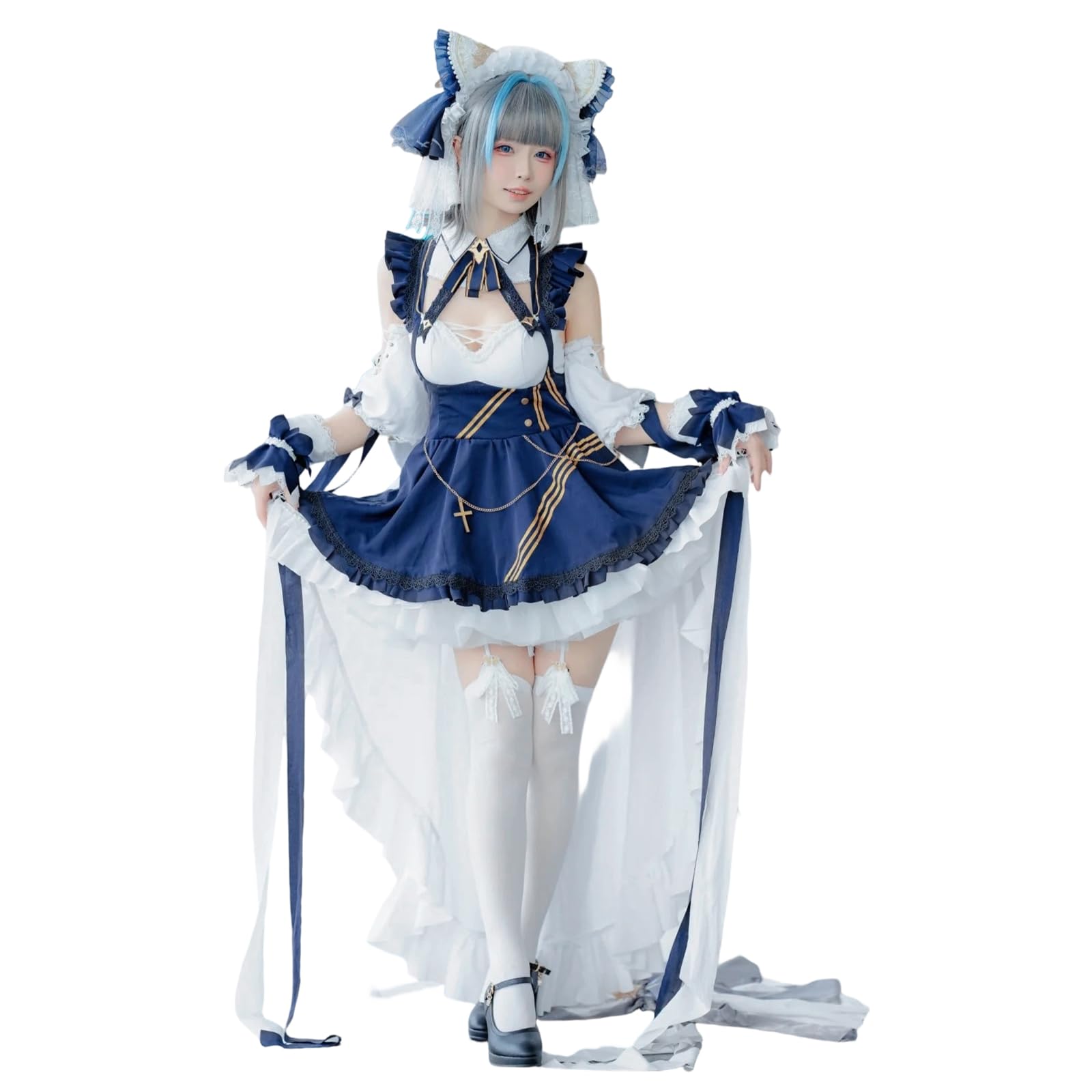 即日発送可 アズールレーン チェシャー コスプレ ウィッグ 衣装 Amazon.co.jp: [神併良品] HMSチェシャー コスプレ ウィッグ付き