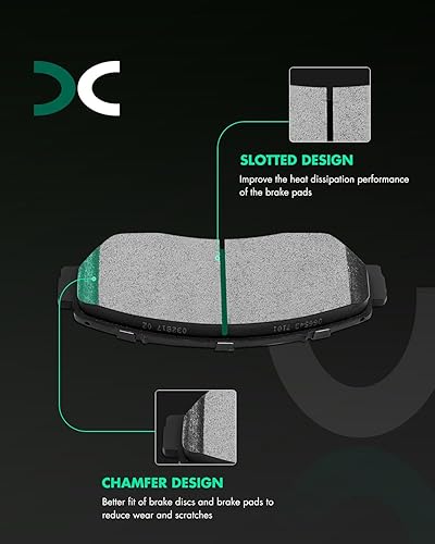 Miniatura 1020 de Kits de frenos y rotores, rotores de freno SCITOO y 8 pastillas de cerámica para 08-12 para Chrysler Town & Country, 08-12 para Dodge Grand Caravan