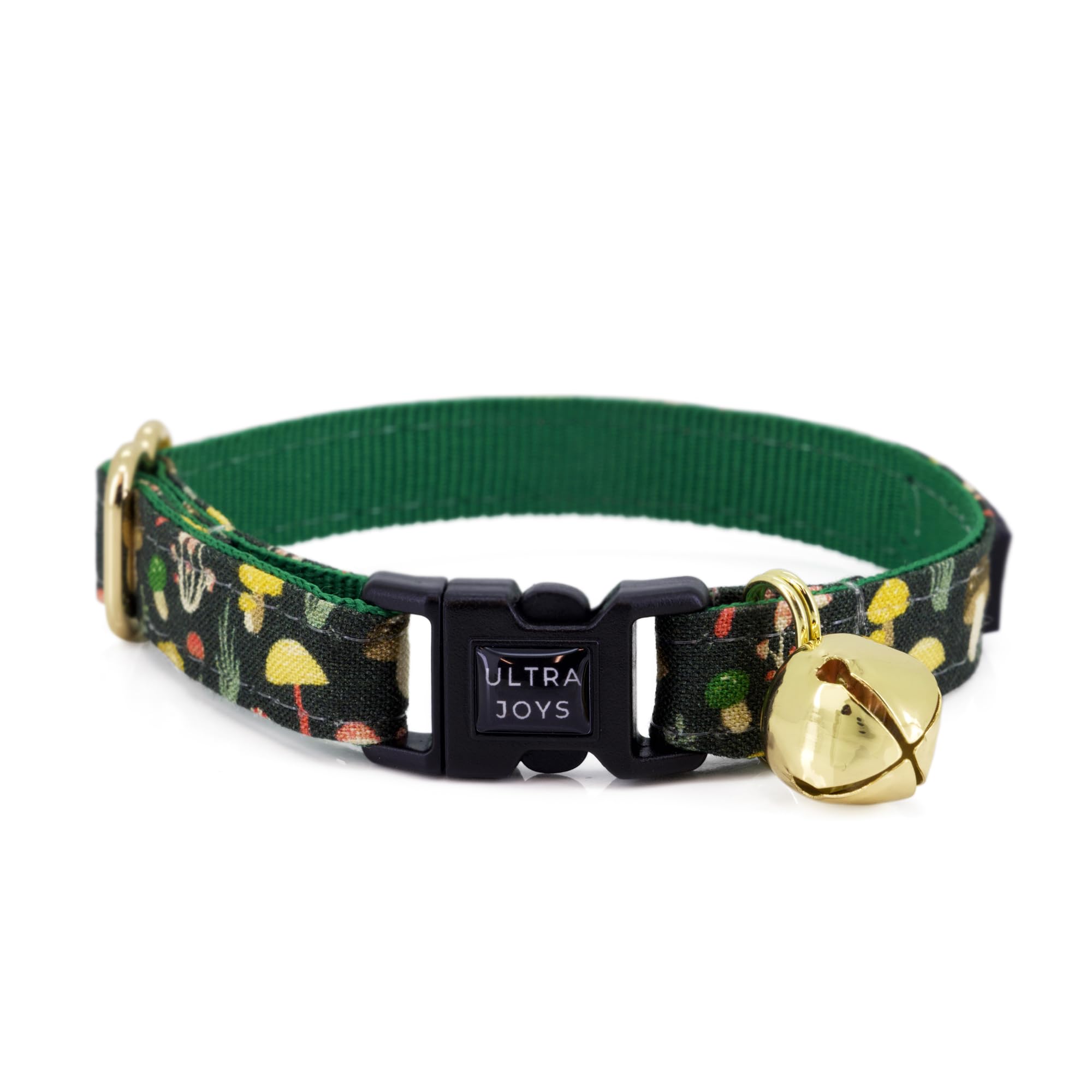 Ultra Joys Cat Collar with Bells - Breakaway for Cats, Boy & Girl Cat Collars Kitten Collar with Bell - Break Away Collar for Cats - Breakaway Cat Collar Mushroom Large