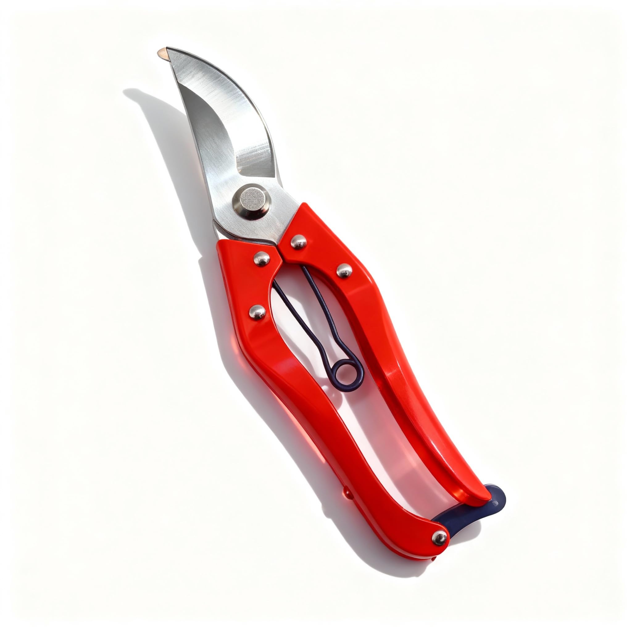 All-Metal Bypass Pruning Shears, Garden Hand Pruners with Ultra-Sharp High Carbon Steel Blades, Heavy Duty Secateurs for Tree Branches, Shrubs, Flowers, Ergonomic Design for Comfortable Use (Orange)