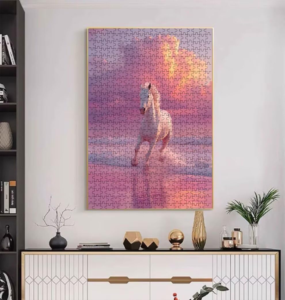 Puzzle 2000, Jigsaw Puzzle per Adulti, Cavallo Bianco Tramonto BLQSBGA6-465 | Puzzle Classici, Impossibile Difficile Sfidanti Puzzles, Puzzle Decorativo per La Famiglia, Come Regalo e Decorazione Pareti