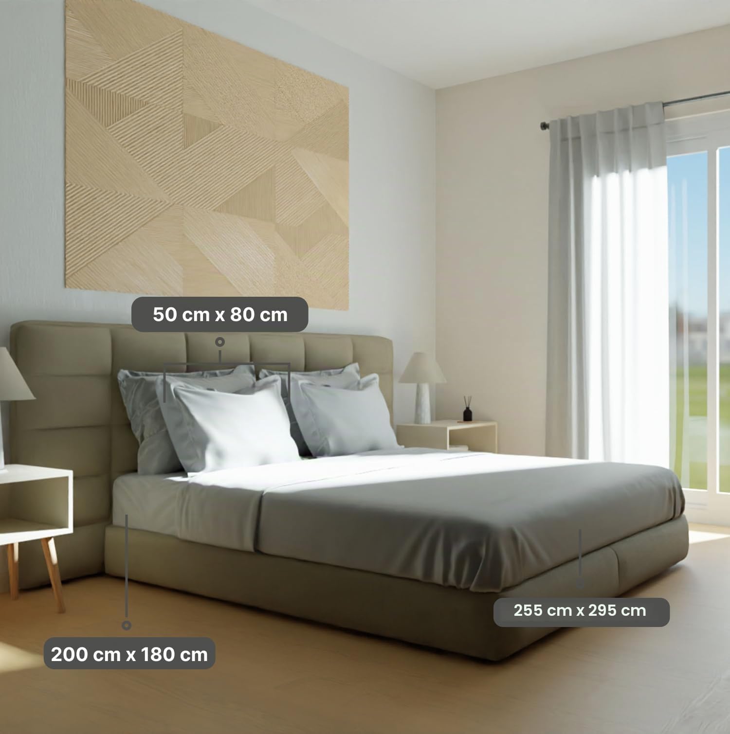 domus&trend - Completo Letto Matrimoniale con Lenzuola Matrimoniali Cotone Percalle 100% 255x295 + 1 Lenzuolo con Angoli Matrimoniale Coprimaterasso Sotto 200x180x30 + 2 Federe Cuscino Letto 50x80