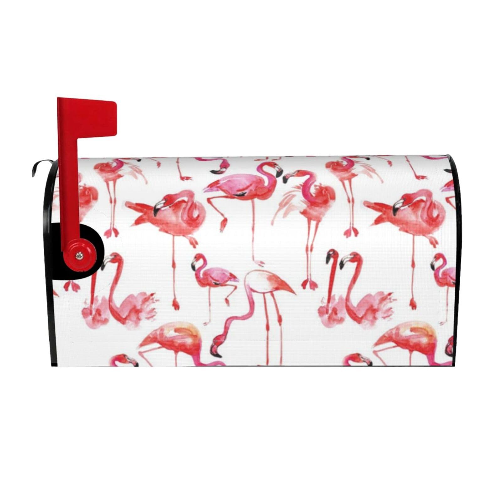Flamingos Print Mailbox Cover Wraps Post Letter Box Cover Decor For Outside Garden Yard Farmhouse Home