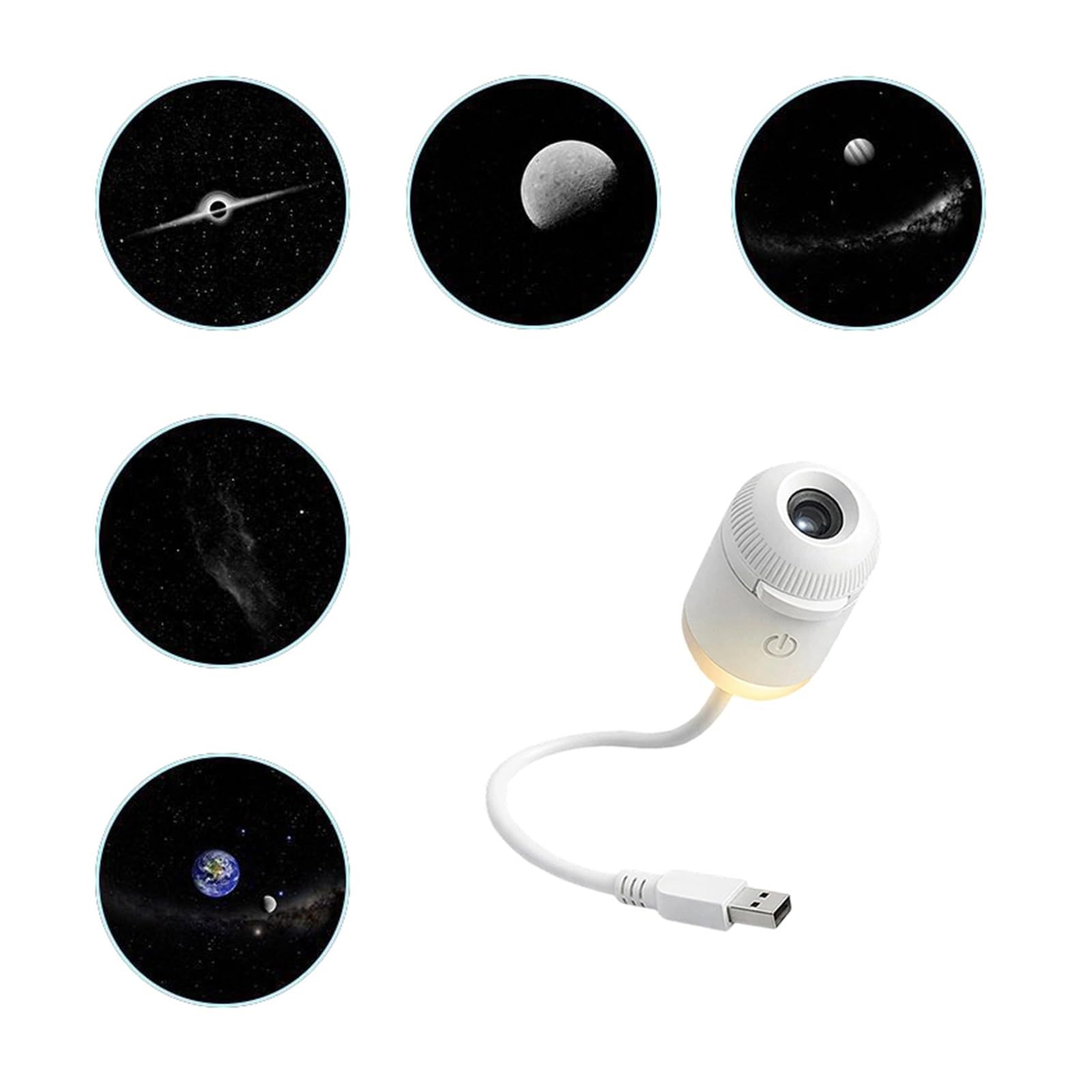 Proiettore Galaxy Dimmerabile 2 In 1, Compatibile Con Universal, Home | Mini luce notturna a LED dimmerabile con cielo stellato con controllo touch(With 5Pcs B Set)
